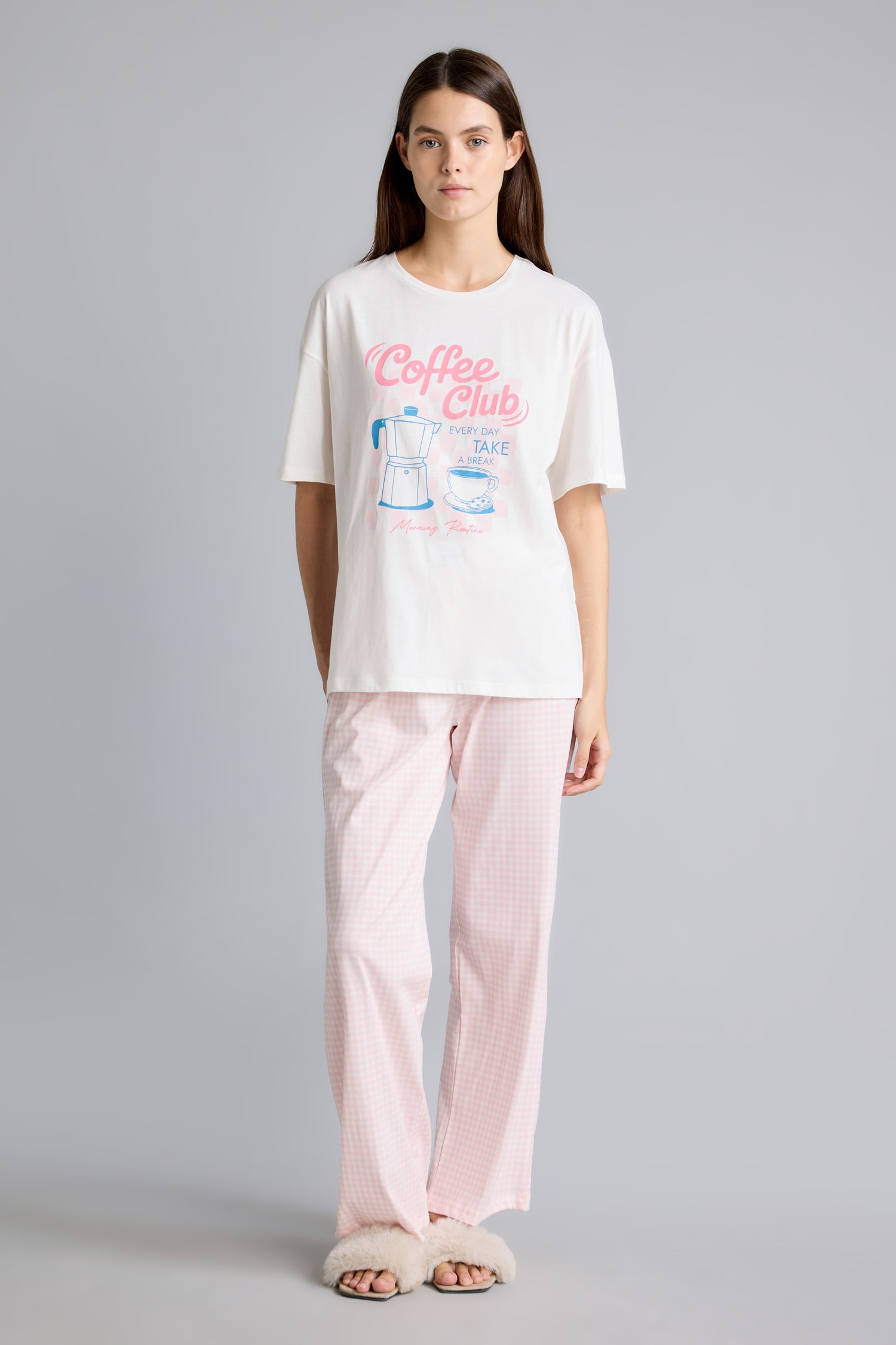 DeFacto Baskılı Regular Fit 2'li Pijama Takımı