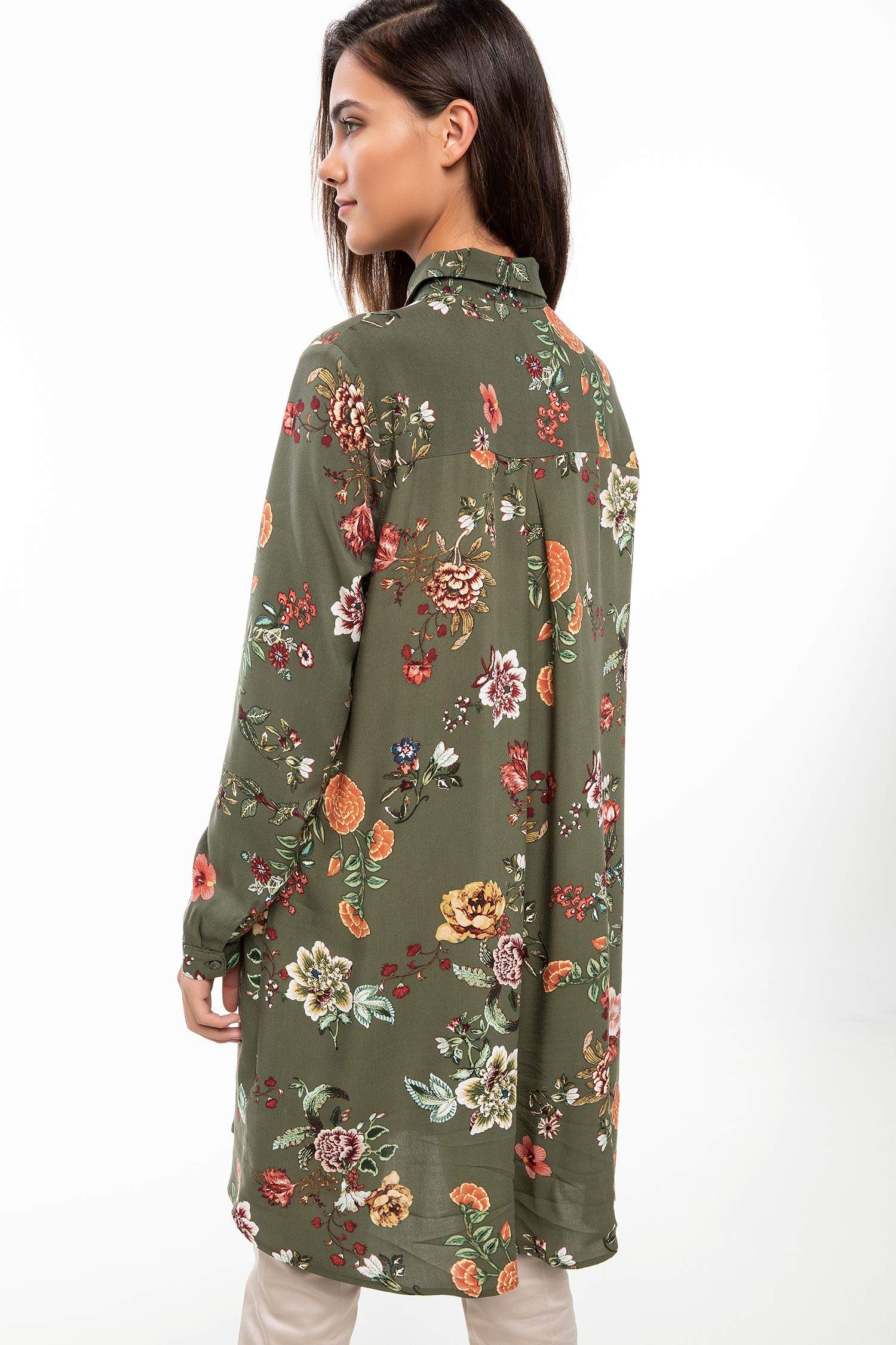 Defacto Çiçek Desenli Gömlek Tunik. 3