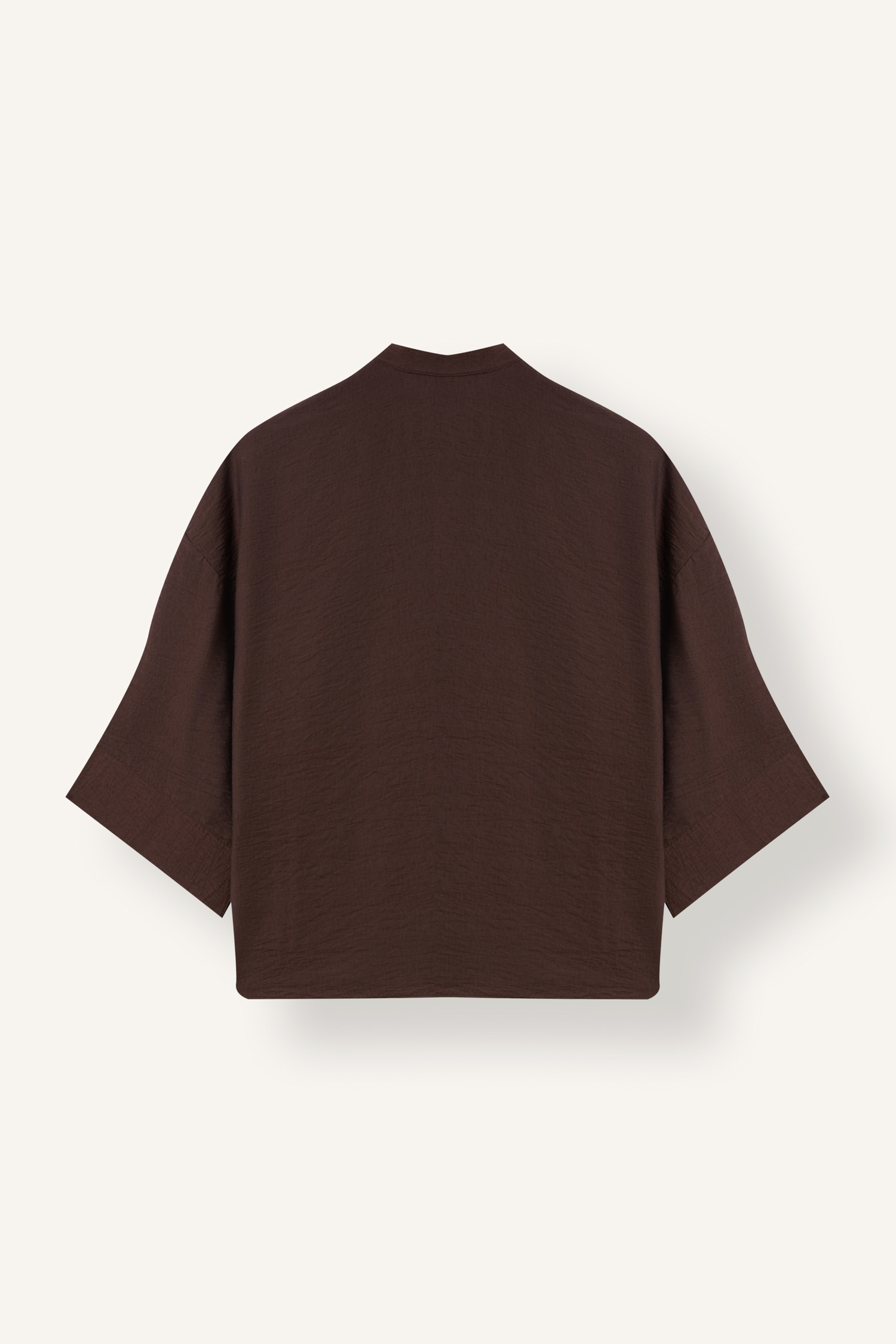 DeFacto Brit Düğmeli Oversize Uzun Kollu Basic Bluz görsel 2