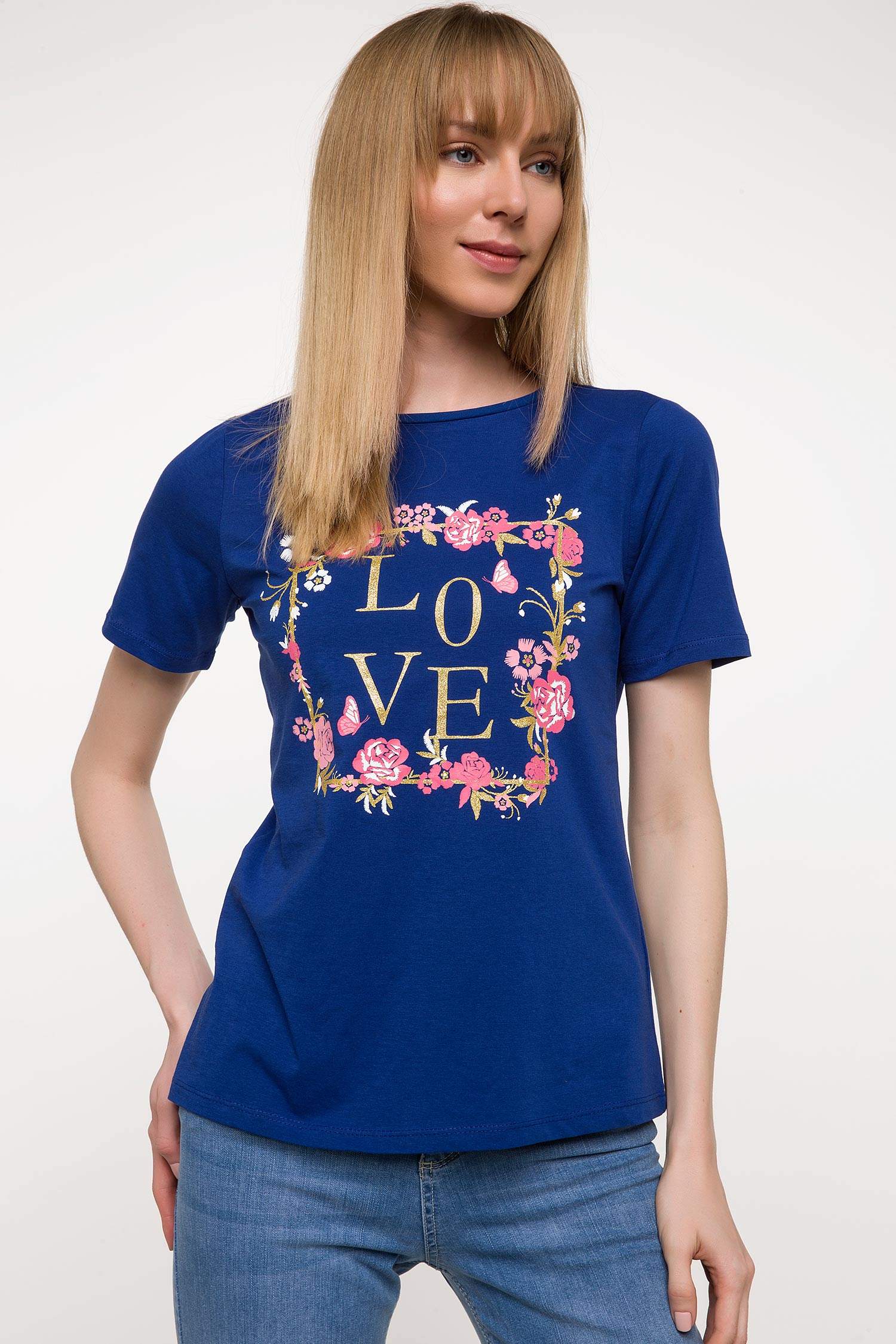 Defacto Baskılı T-shirt. 1