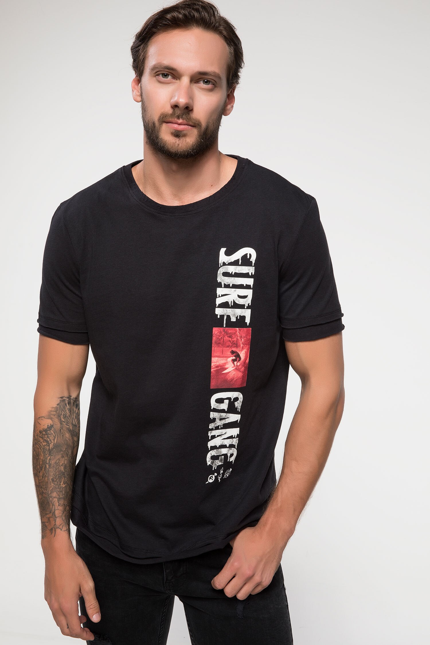 Defacto Baskılı T-shirt. 1