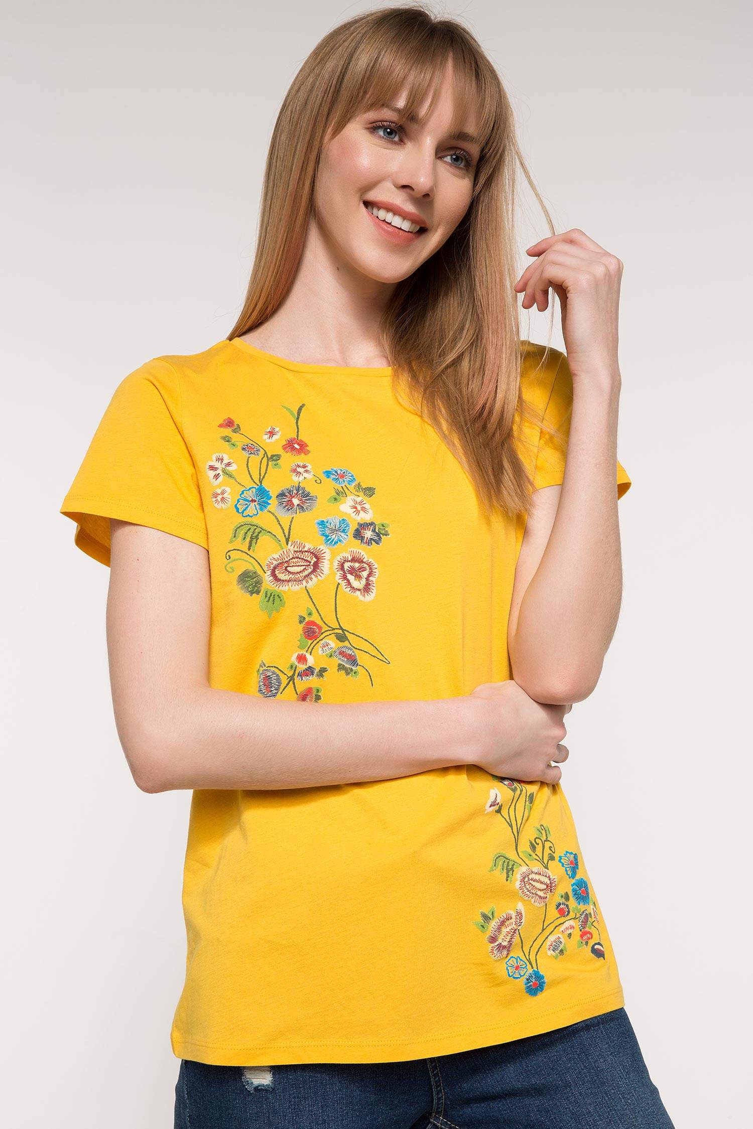 Defacto Baskılı T-shirt. 1