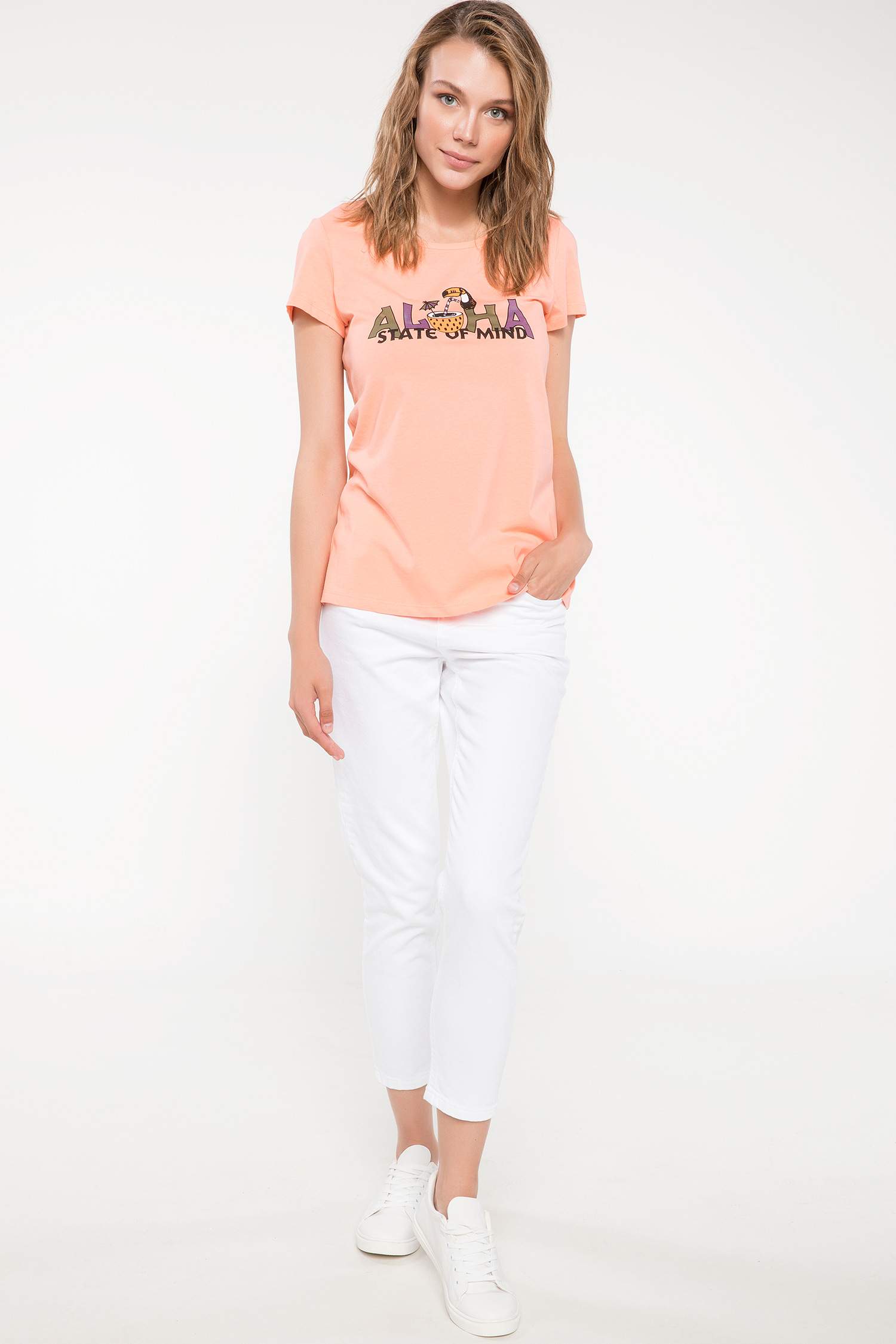 Defacto Baskılı T-shirt. 2