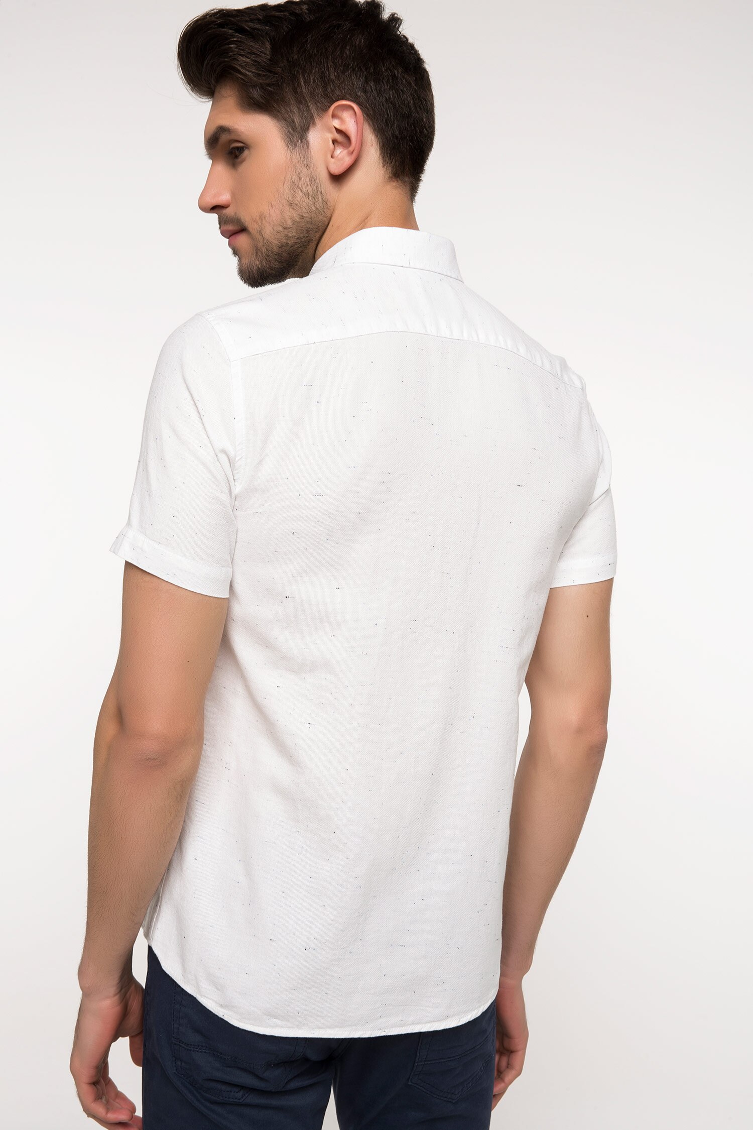 Defacto Tek Cep Detaylı Slim Fit Gömlek. 4