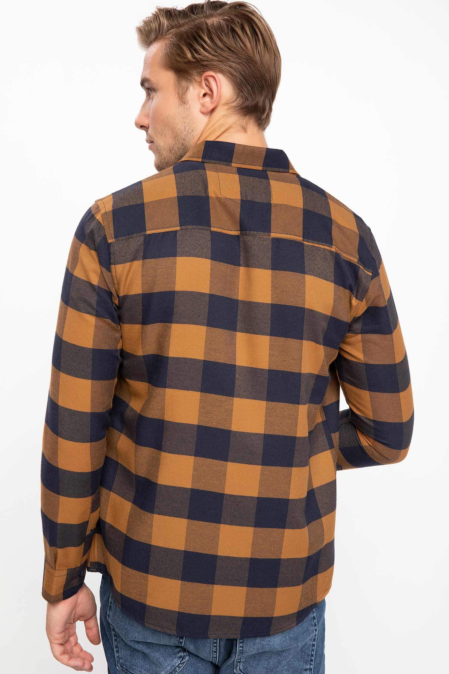 Defacto Kareli Slim Fit Gömlek. 3