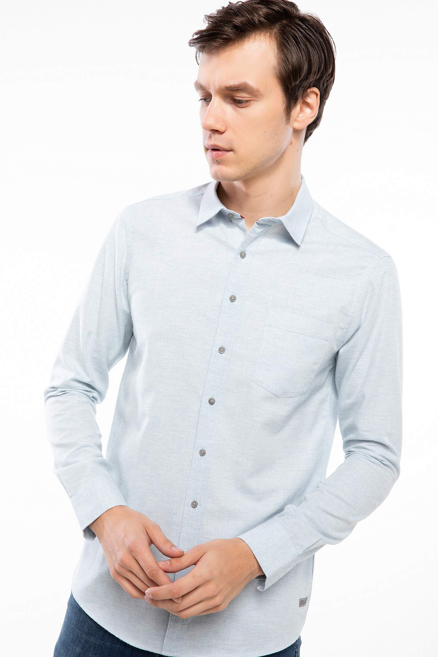 Defacto Polo Yaka Slim Fit Gömlek. 1