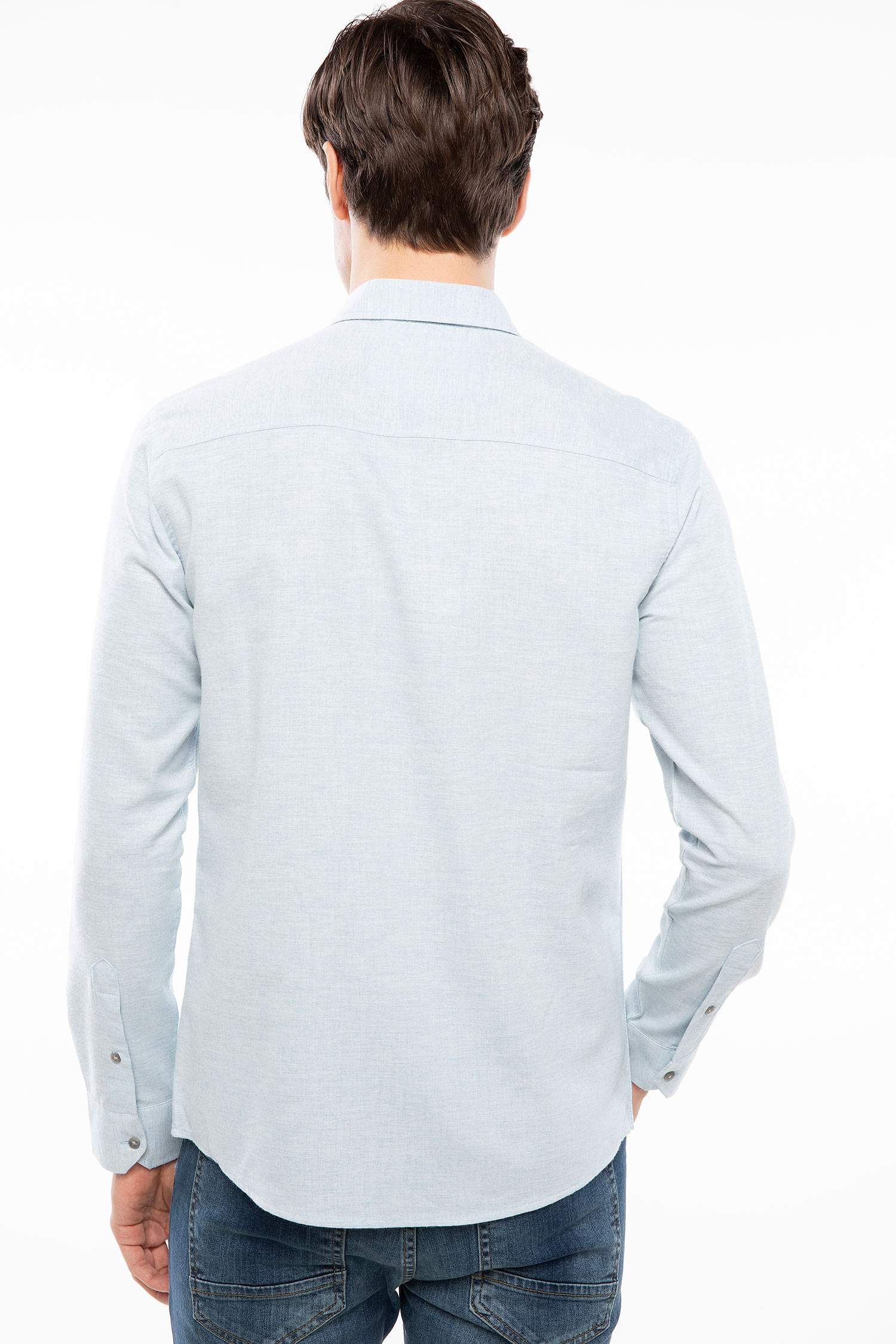 Defacto Polo Yaka Slim Fit Gömlek. 4