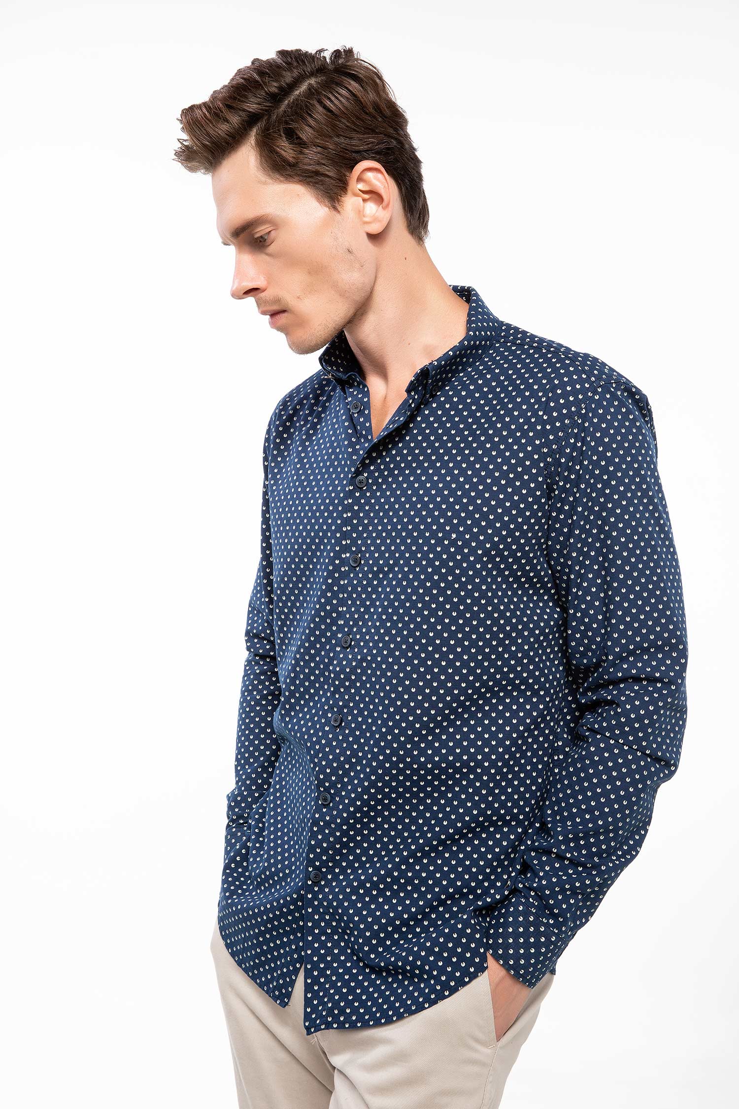 Defacto Slim Fit Desenli Gömlek. 3