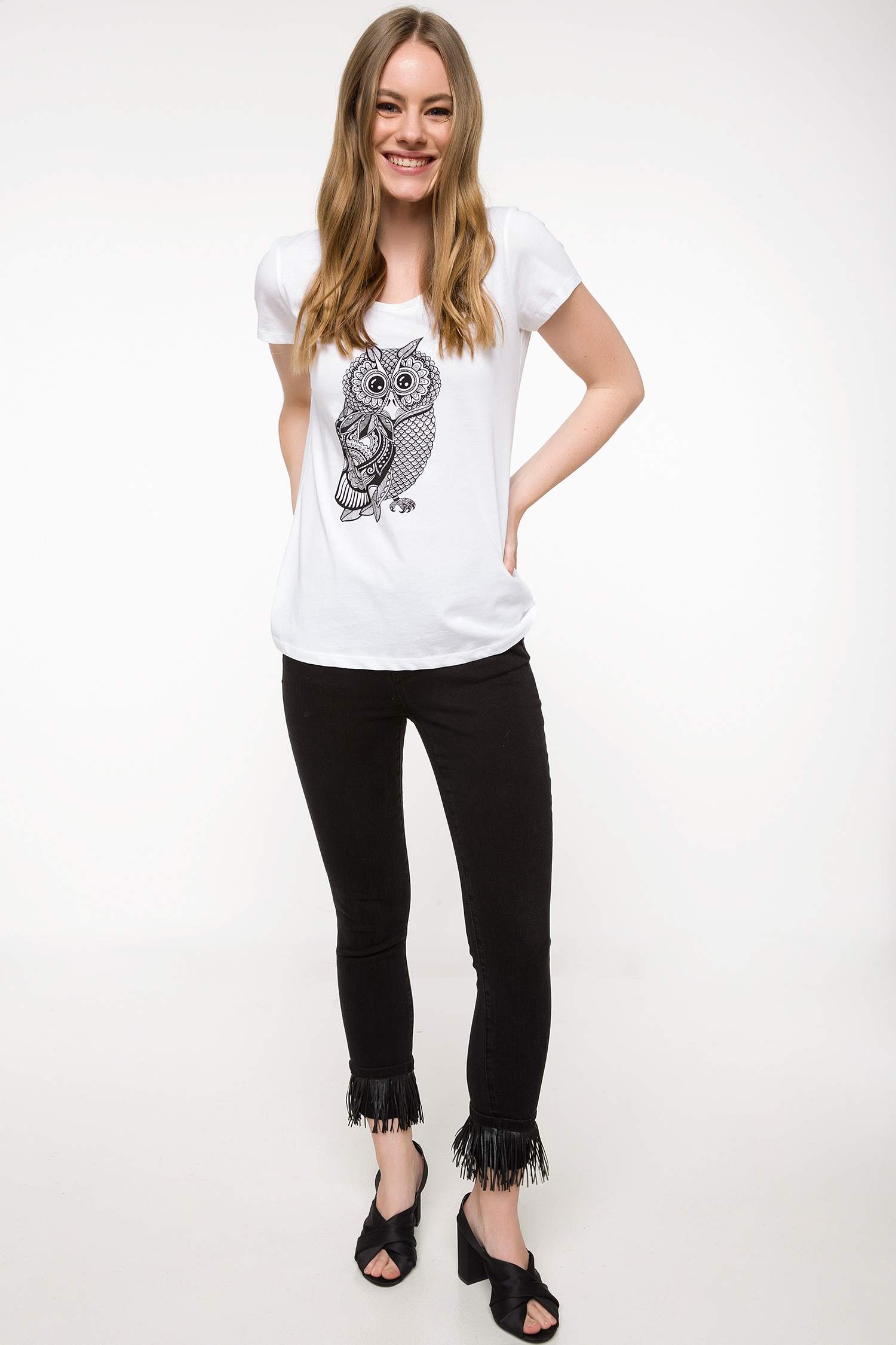 Defacto Baskılı T-shirt. 2