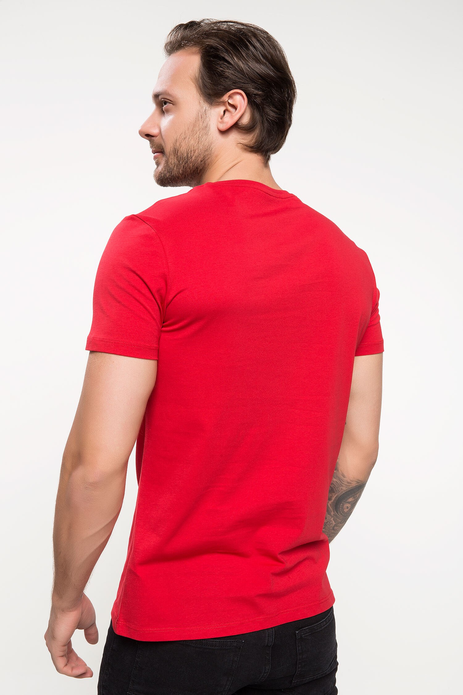 Defacto Yazı Baskılı Slim Fit T-shirt. 3