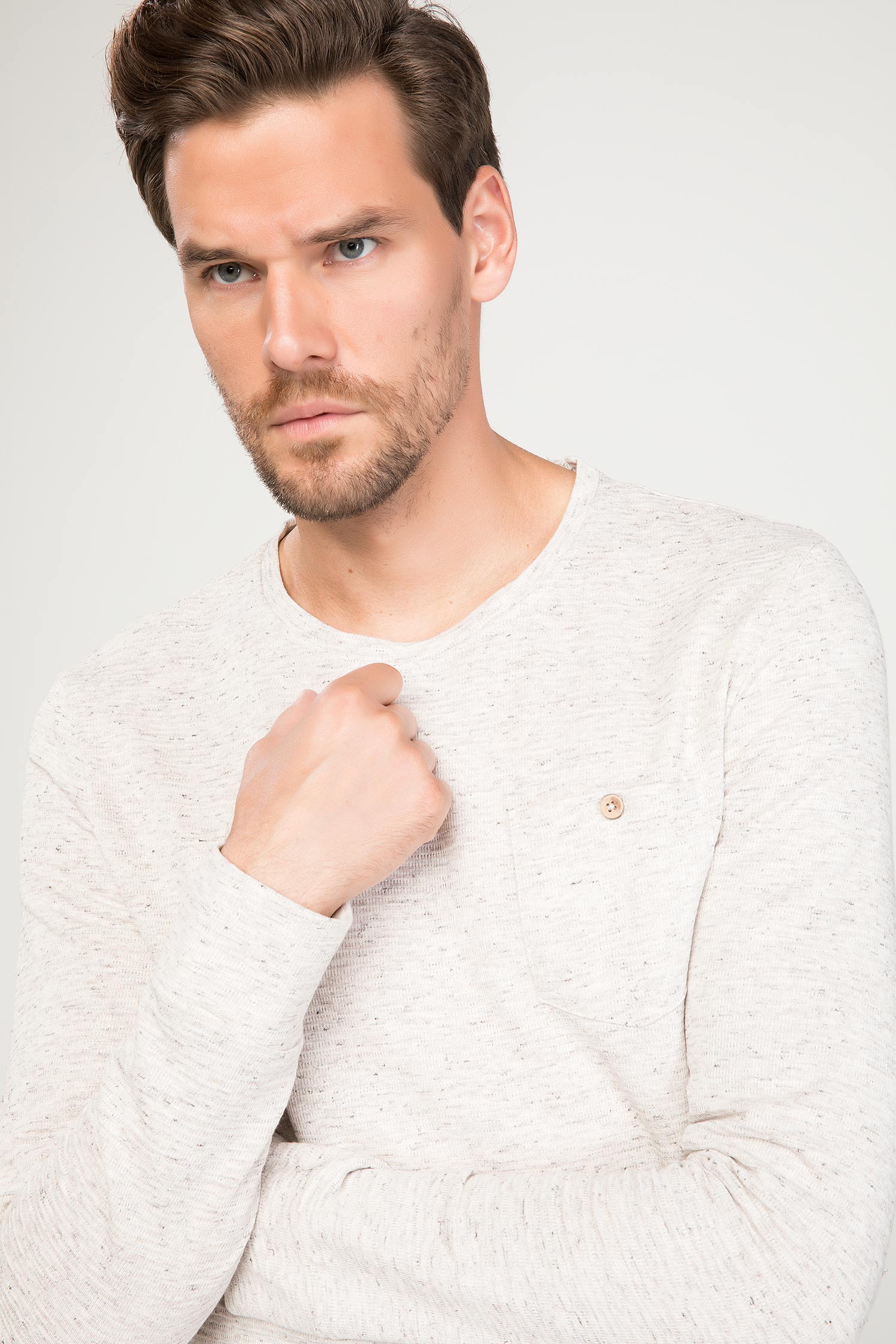Defacto Uzun Kollu Slim Fit T-shirt. 1