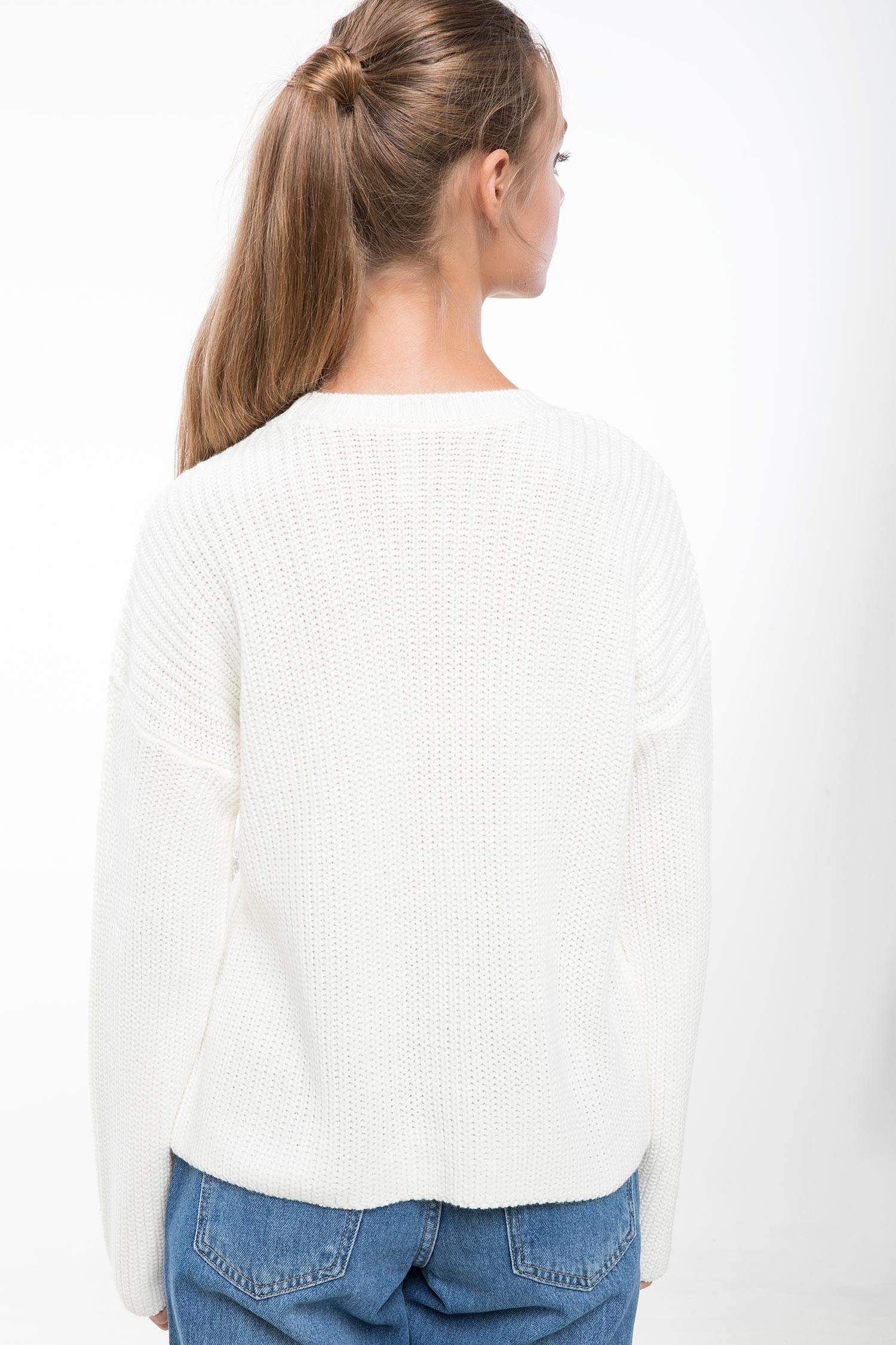 Defacto Aksesuar Detaylı Düşük OmuzTriko Kazak. 4