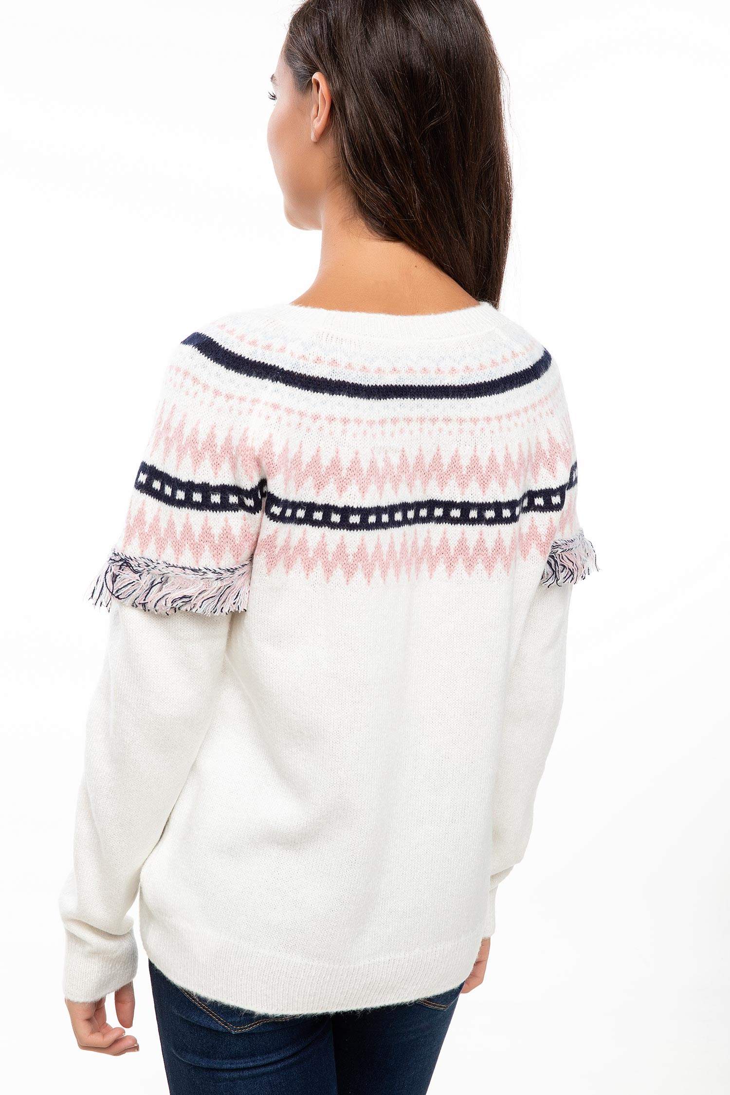 Defacto Jakar Desenli Püsküllü Kazak. 5