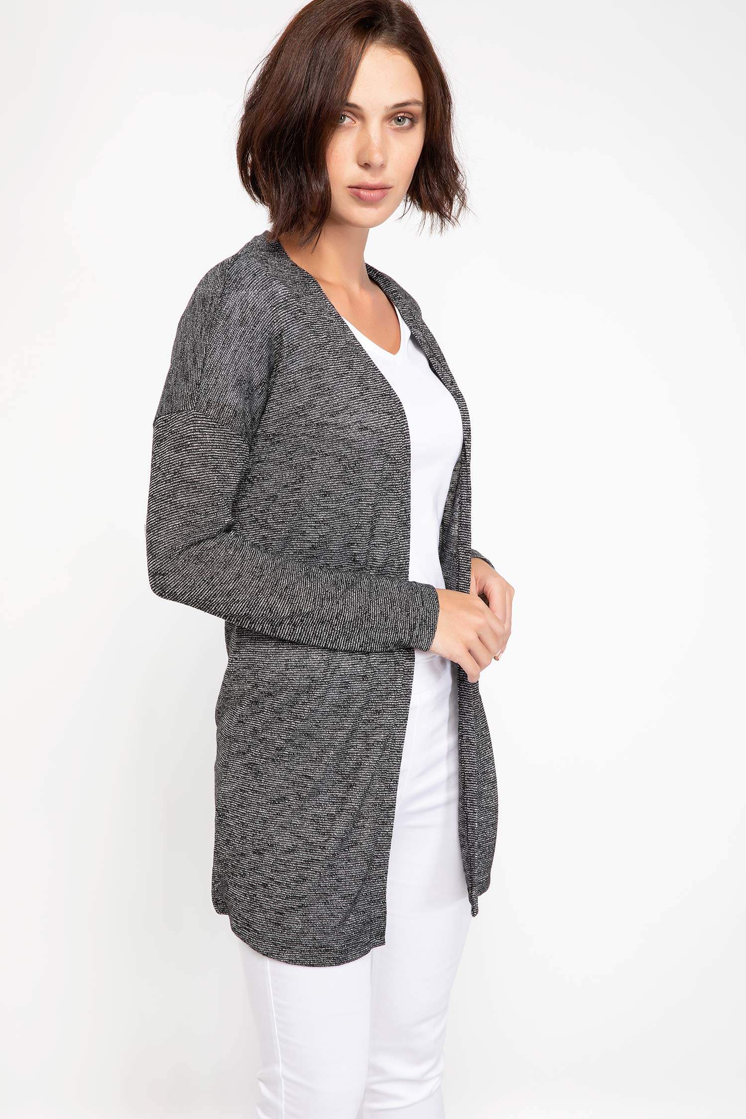 Defacto Düşük Omuzlu Hırka. 1