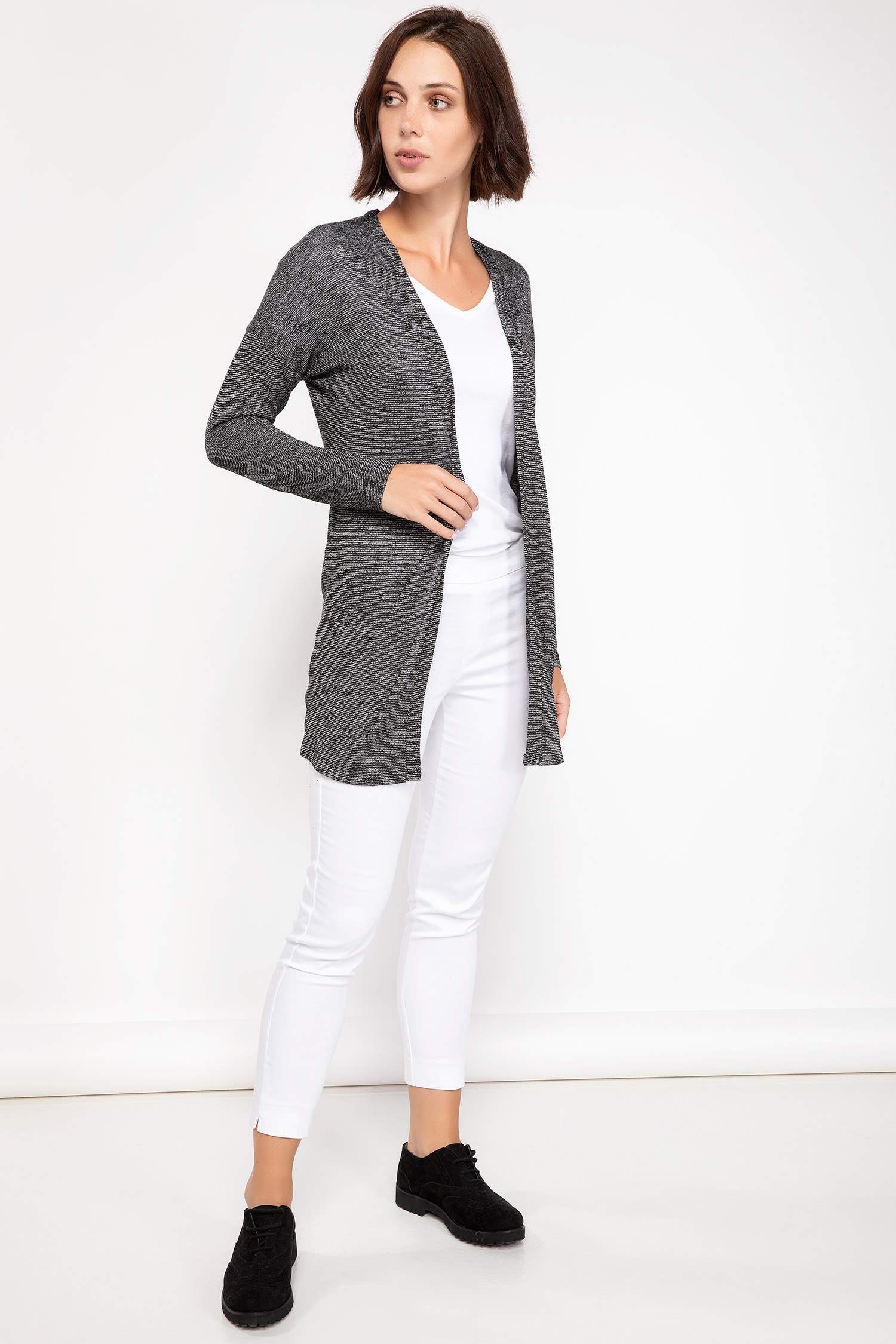 Defacto Düşük Omuzlu Hırka. 2