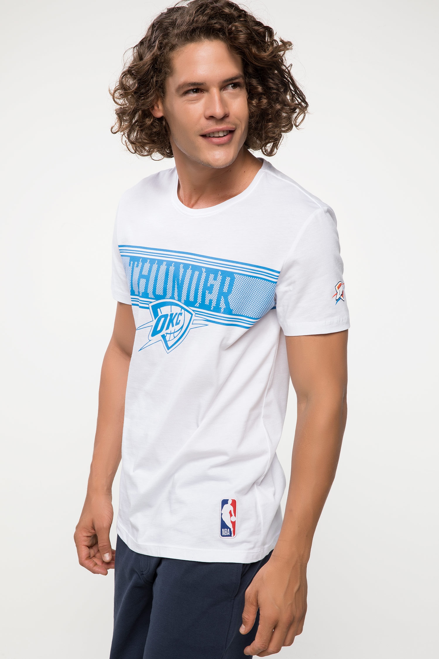 Defacto Lisanslı NBA Oklahoma Baskılı T-shirt. 1