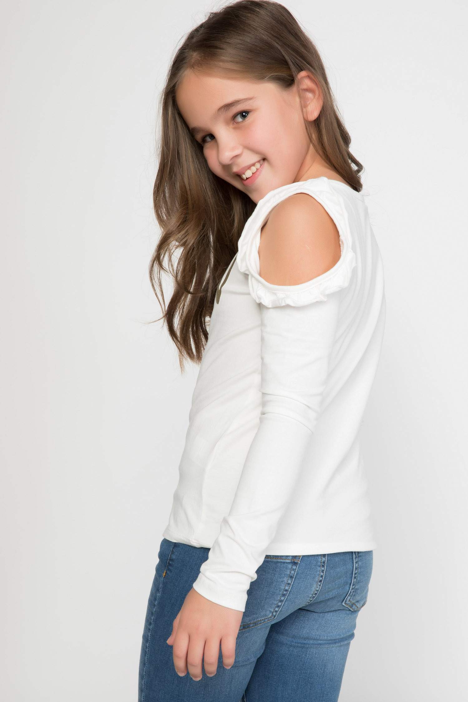 Defacto Yazı Baskılı Omuz Detaylı T-shirt. 4