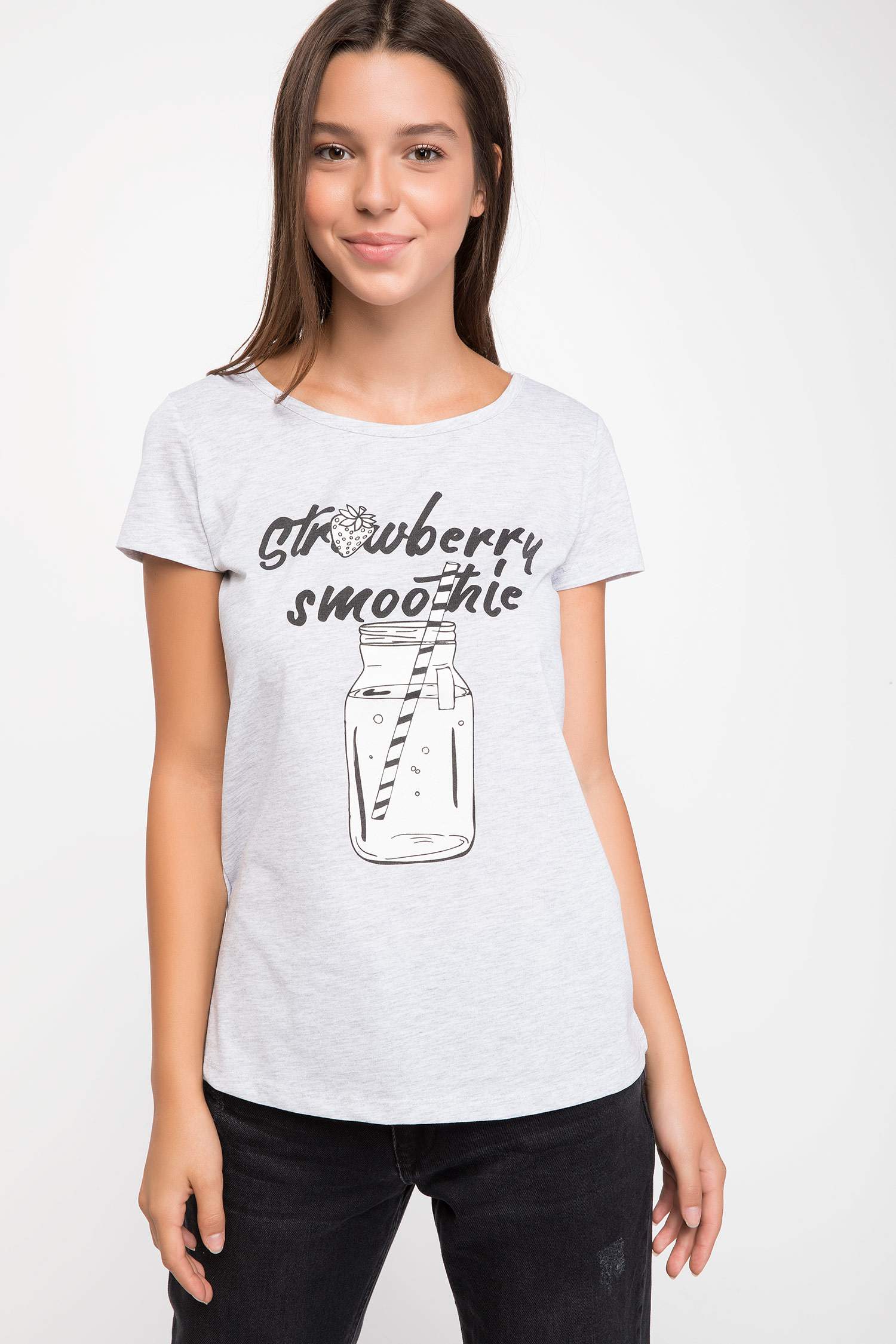 Defacto Renk Değiştiren Baskılı T-shirt. 1