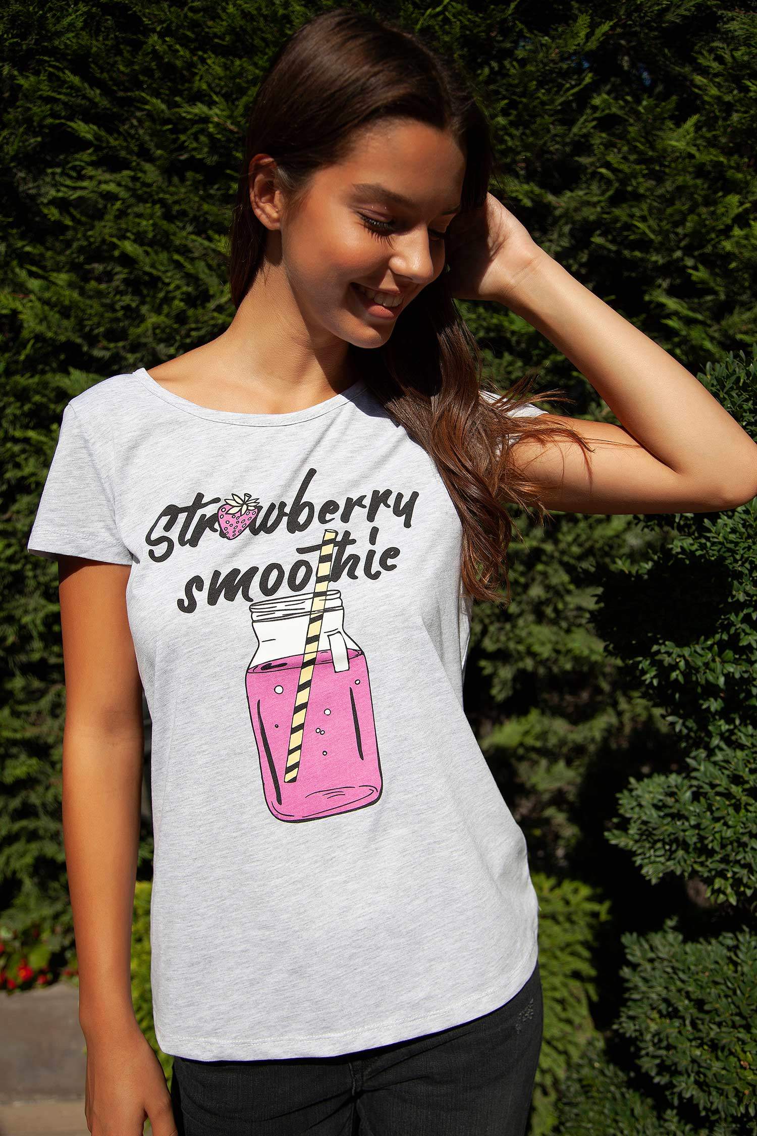 Defacto Renk Değiştiren Baskılı T-shirt. 2