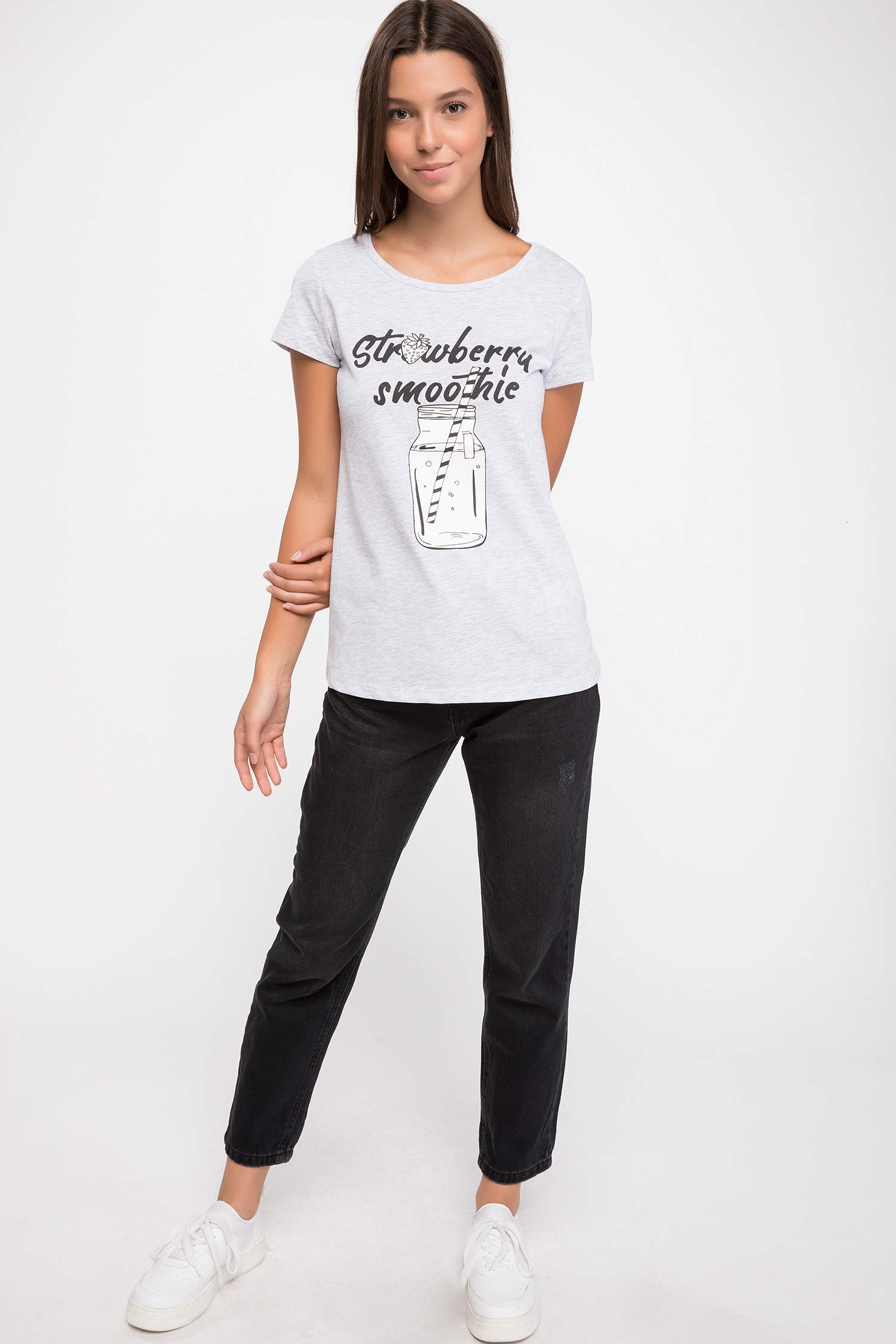 Defacto Renk Değiştiren Baskılı T-shirt. 3