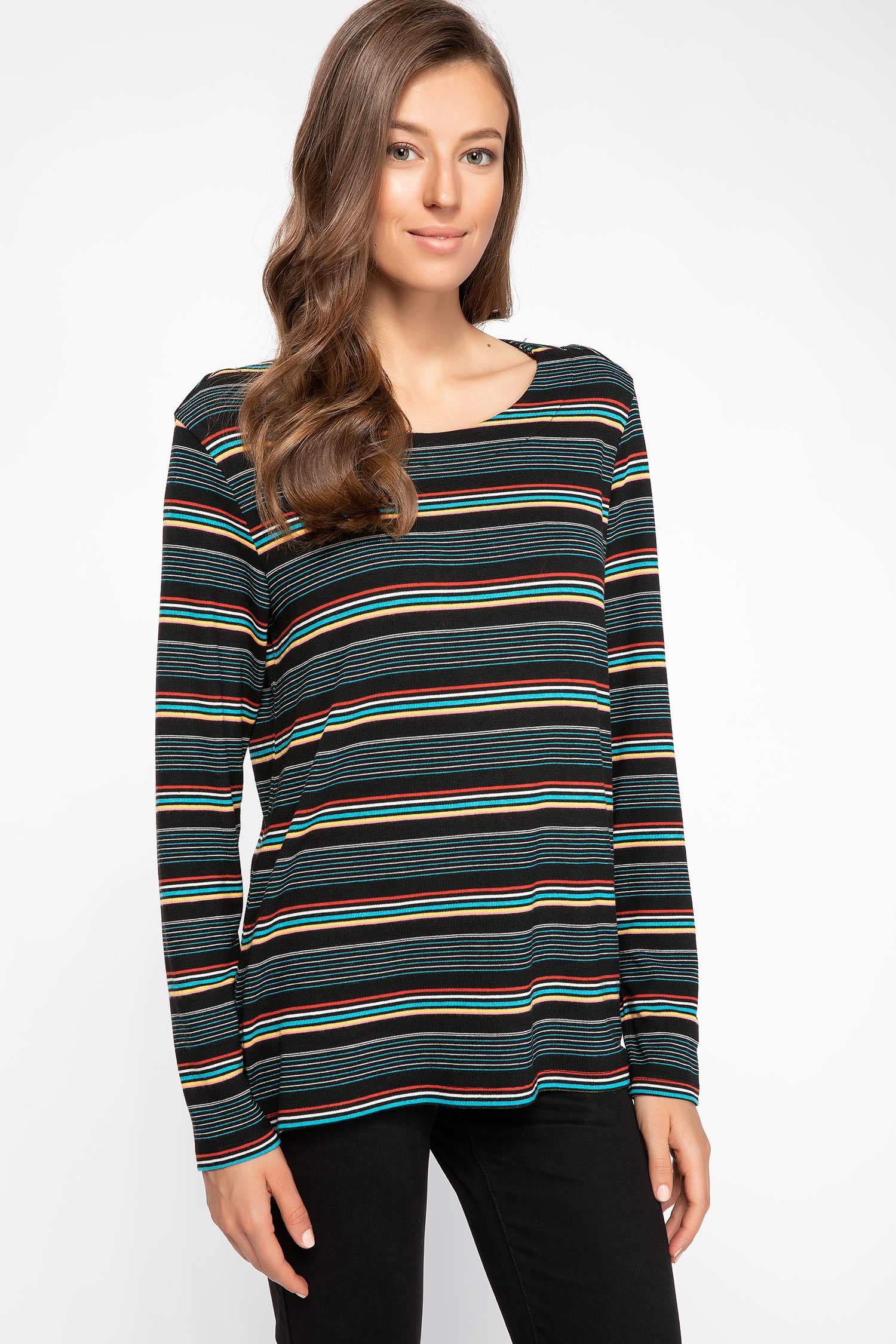 Defacto Uzun Kollu Çizgili T-shirt. 1