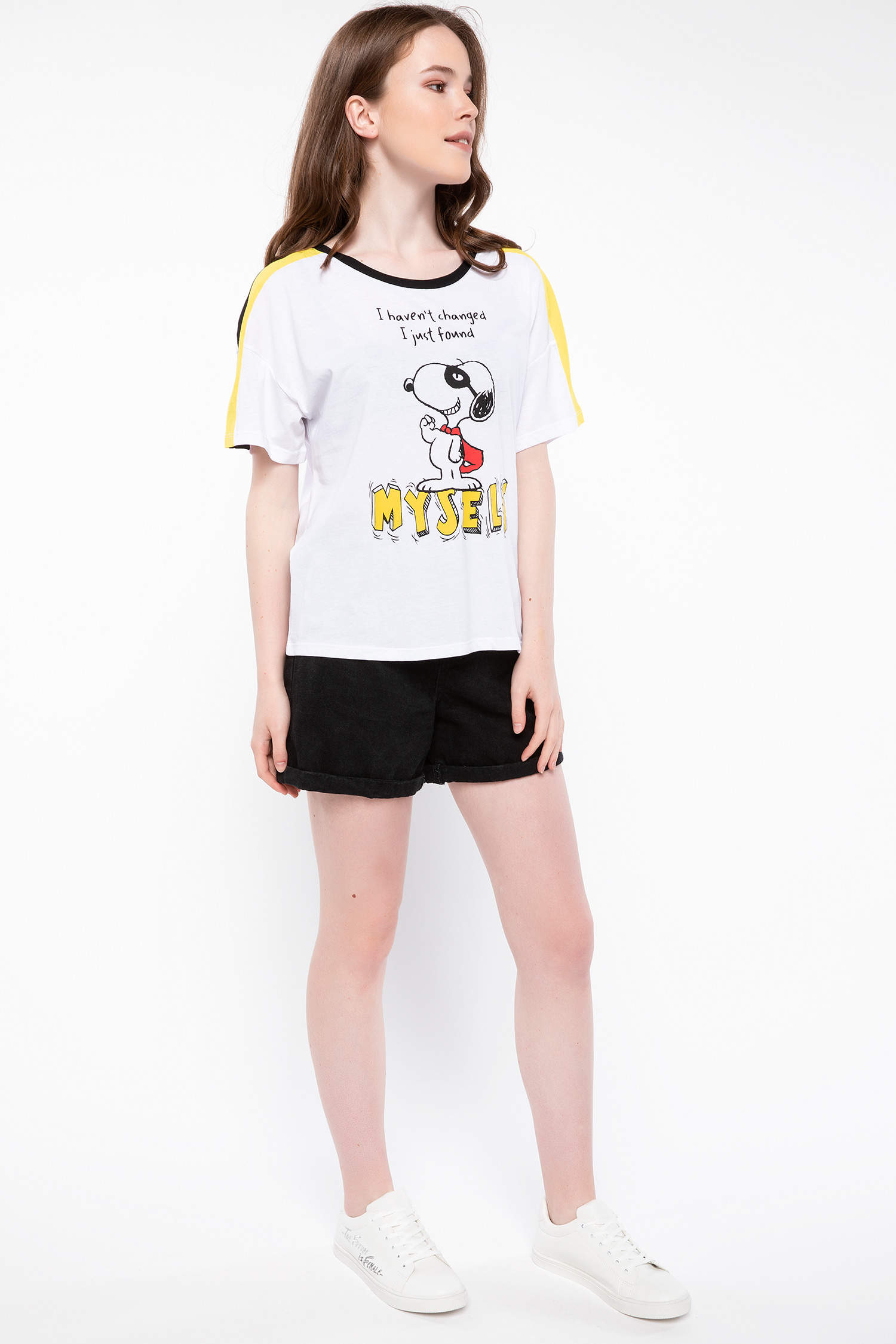 Defacto Snoopy Lisanslı T-shirt. 2
