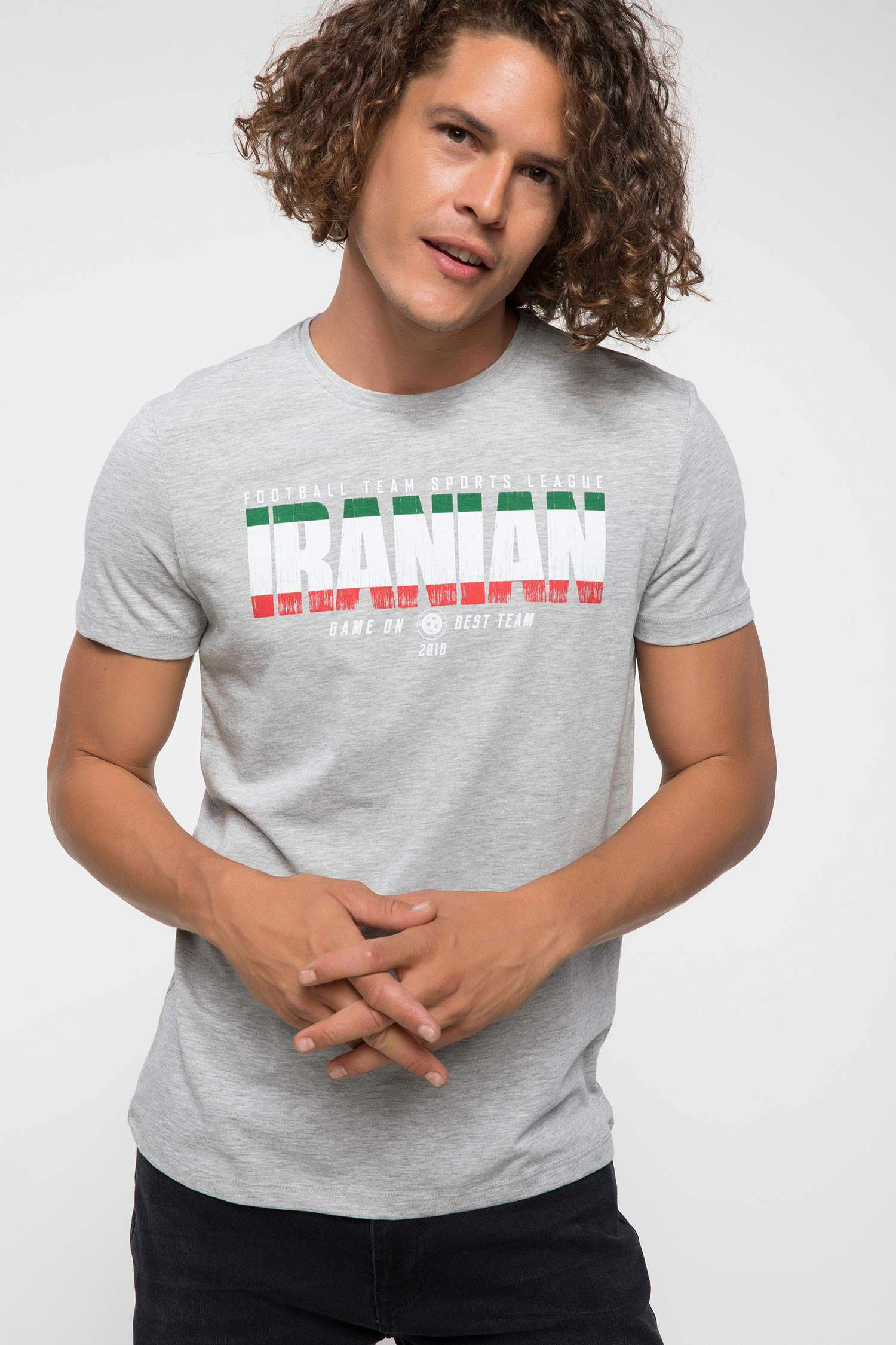 Defacto Baskılı Slim Fit T-shirt. 1