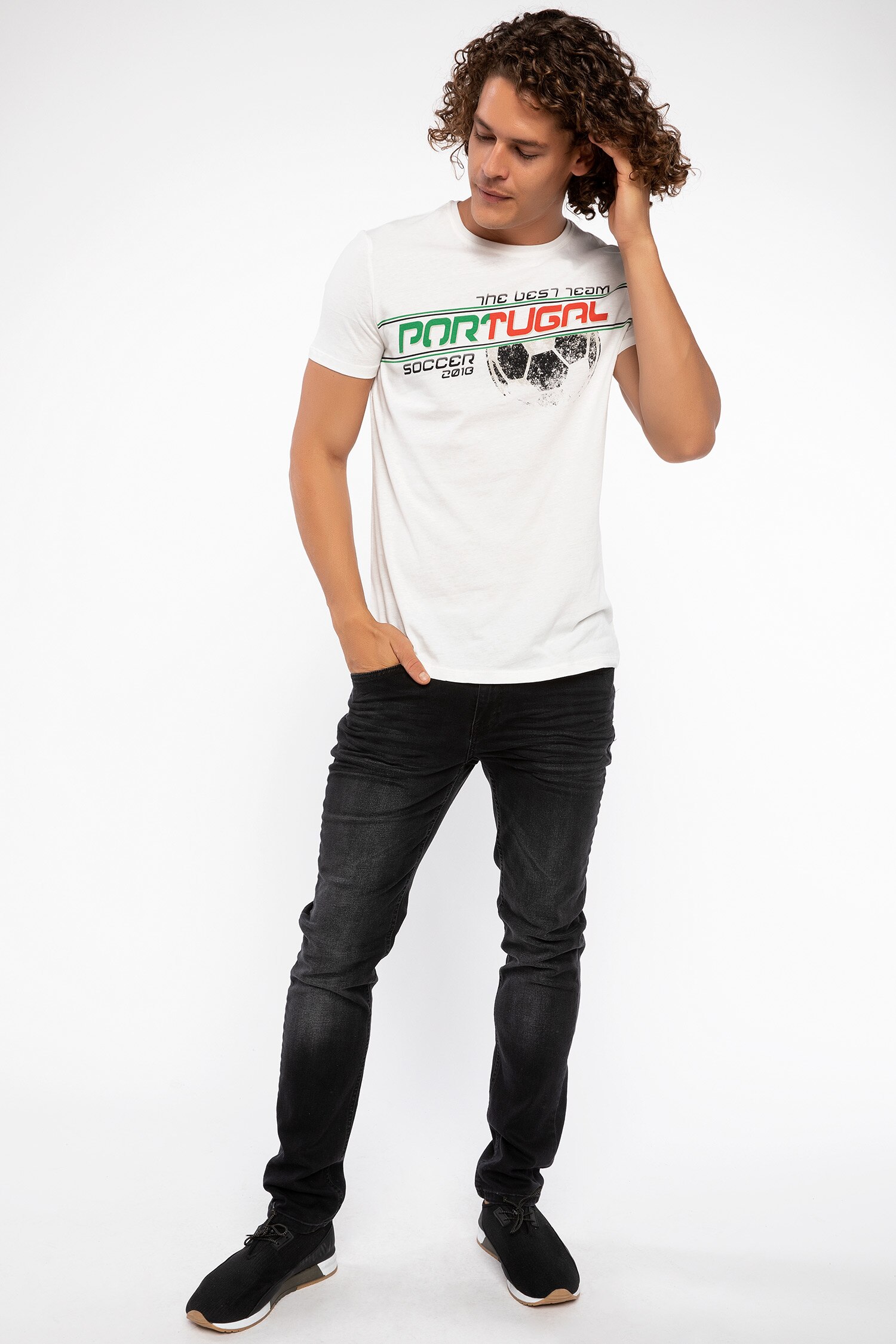 Defacto Portugal Baskılı T-shirt. 2