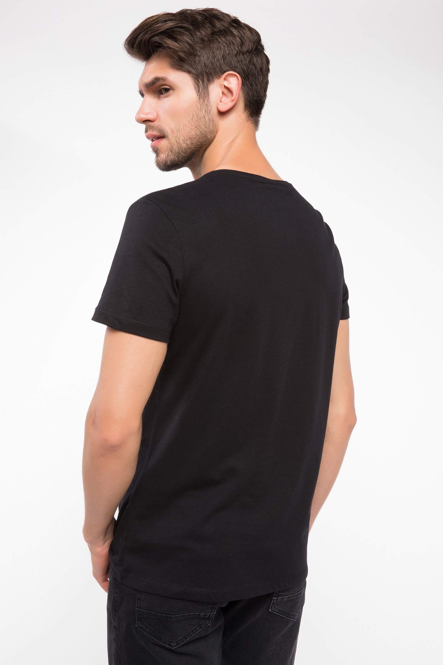Defacto Morocco Baskılı Slim Fit T-shirt. 3
