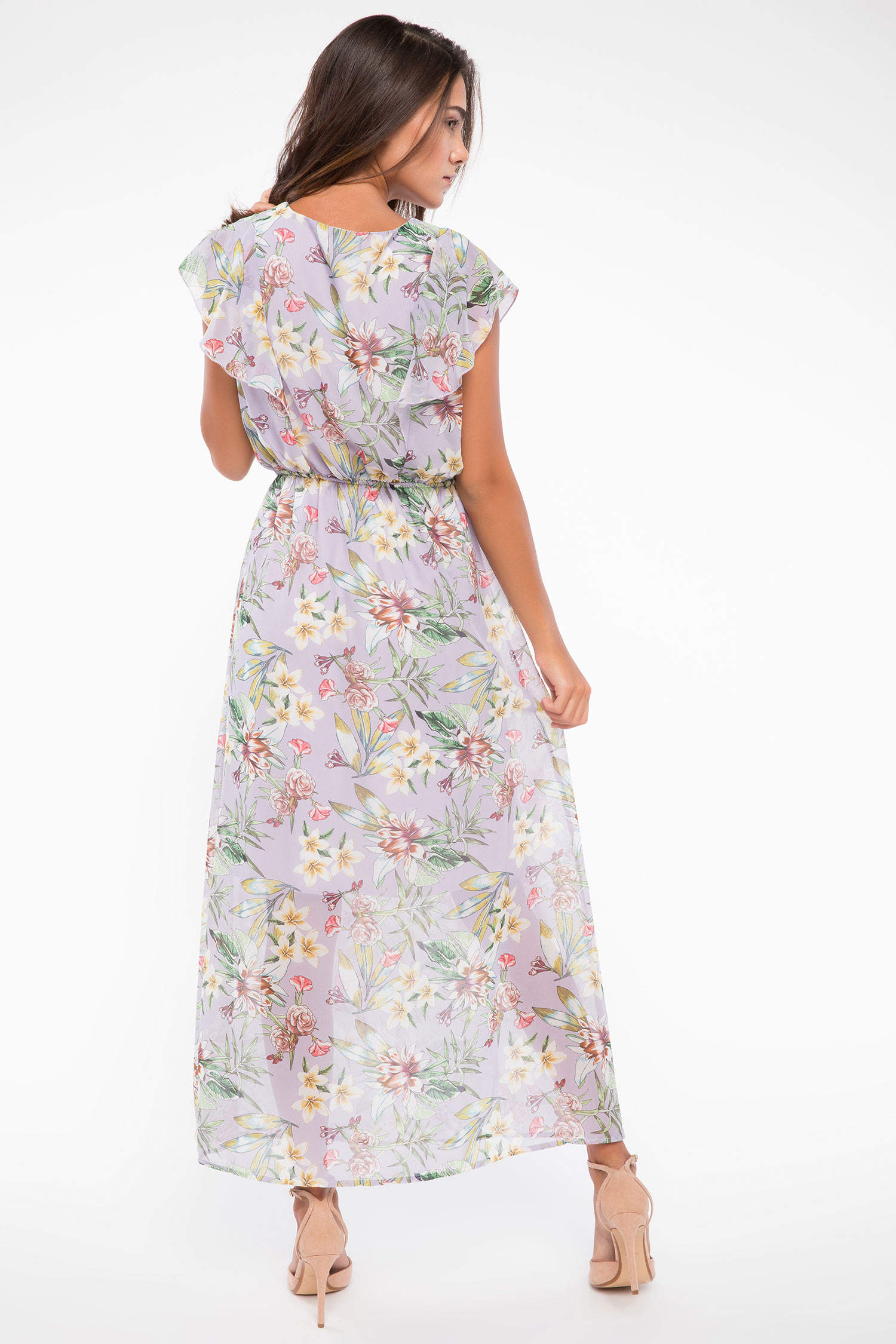 Defacto Floral Desenli Şifon Elbise. 2