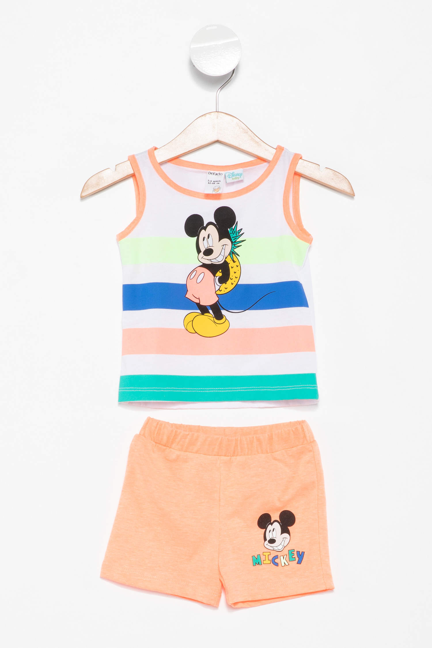 Defacto Erkek Bebek Mickey Mouse Baskılı Lisanslı Pijama Takımı. 1