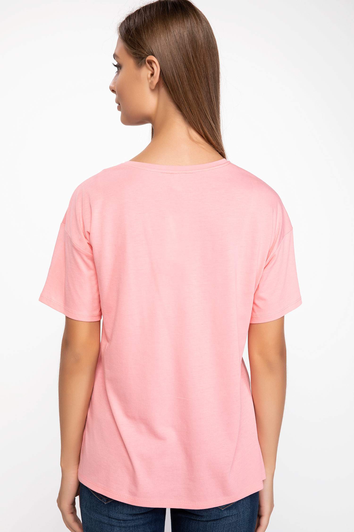 Defacto Yazı Baskılı T-shirt. 5