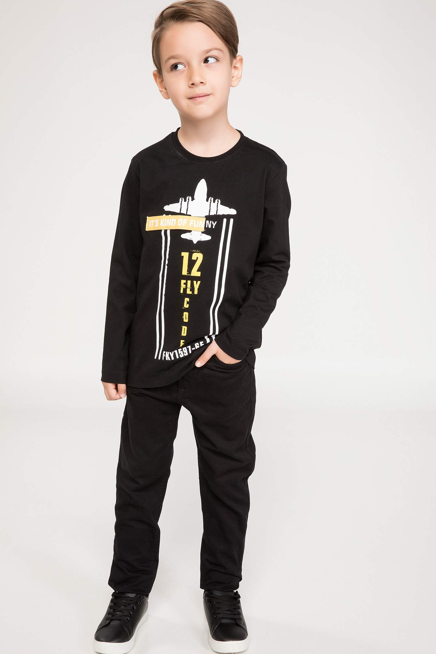 Defacto Uçak Pisti Temalı T-shirt. 2