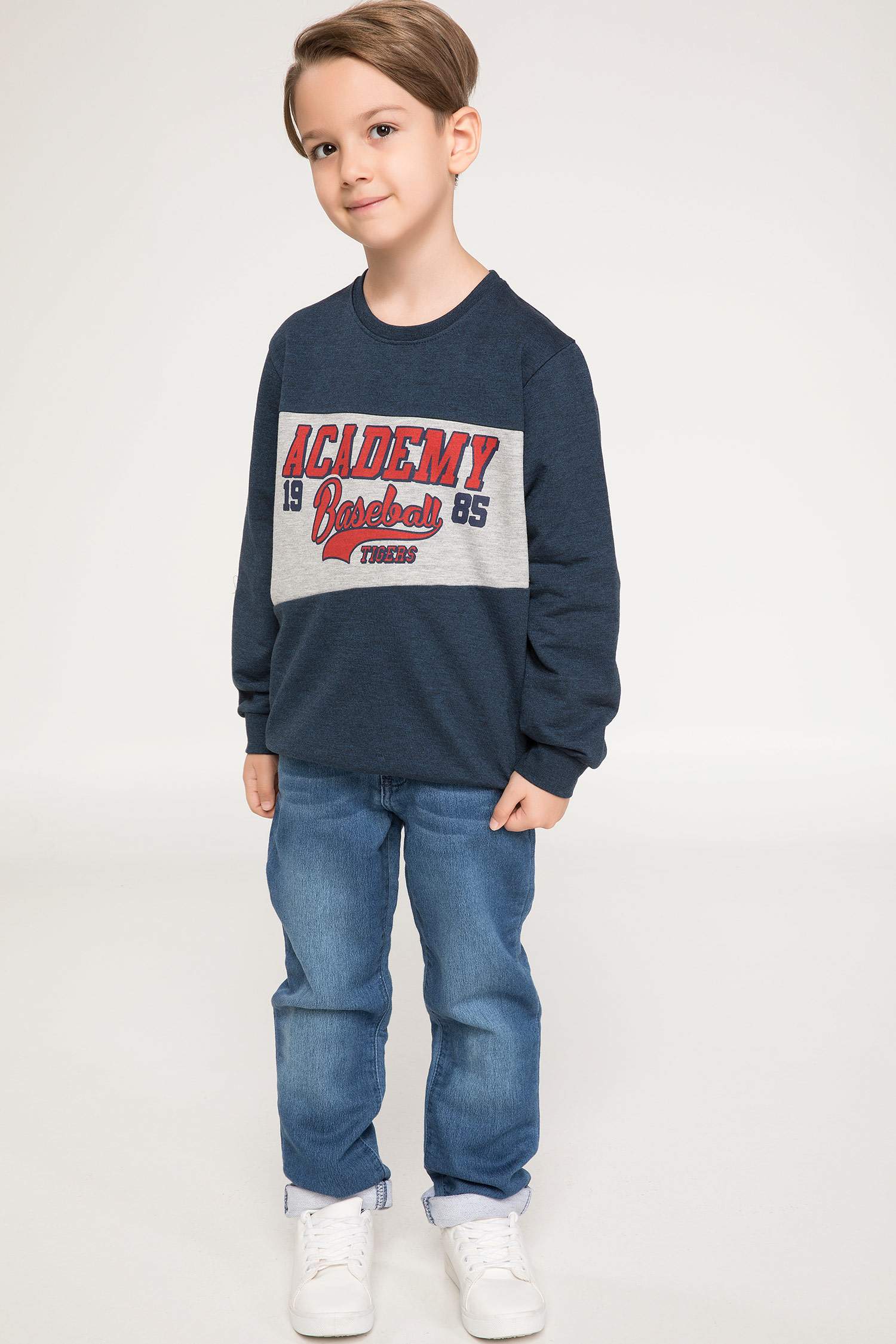 Defacto Baseball Baskılı Sweatshirt. 2