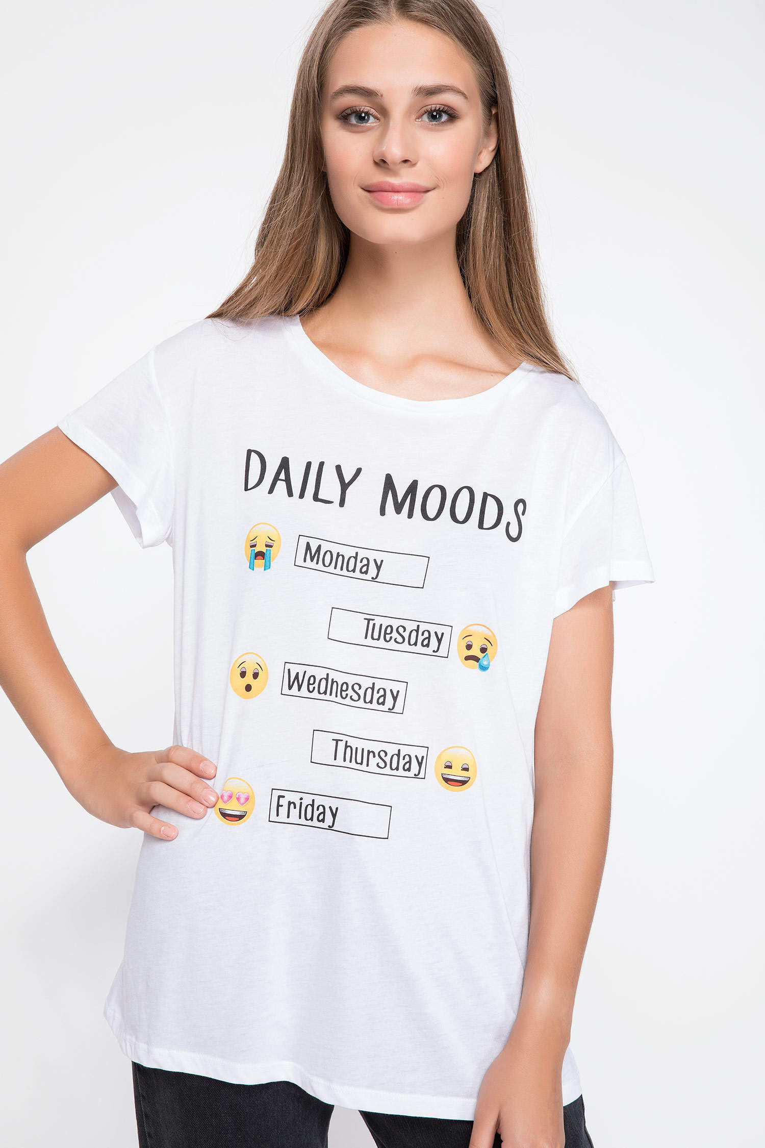 Defacto Emoji Lisanslı T-shirt. 1