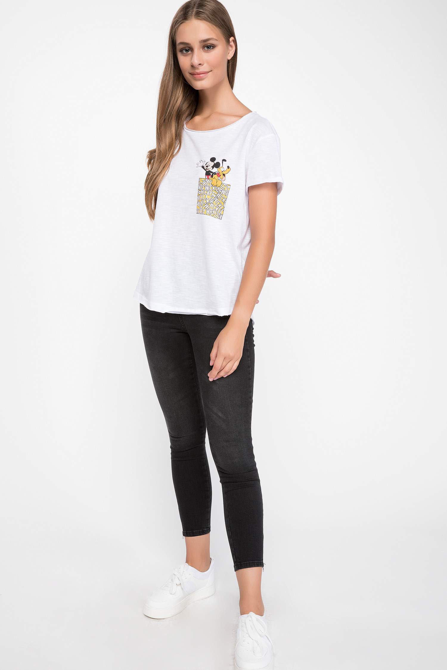 Defacto Mickey Mouse Lisanslı T-shirt. 2