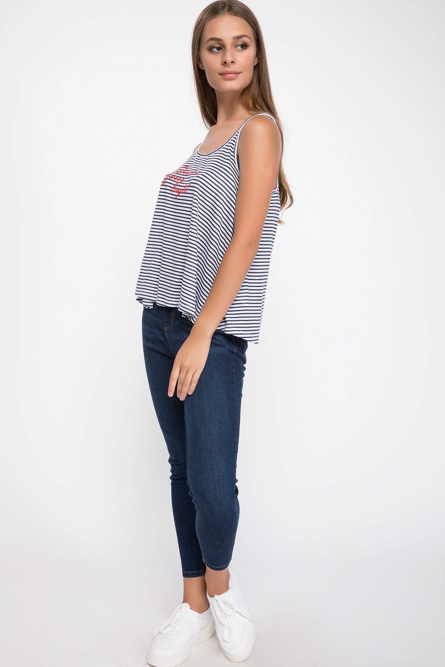 Defacto Çizgili Sırt Detaylı Atlet. 2