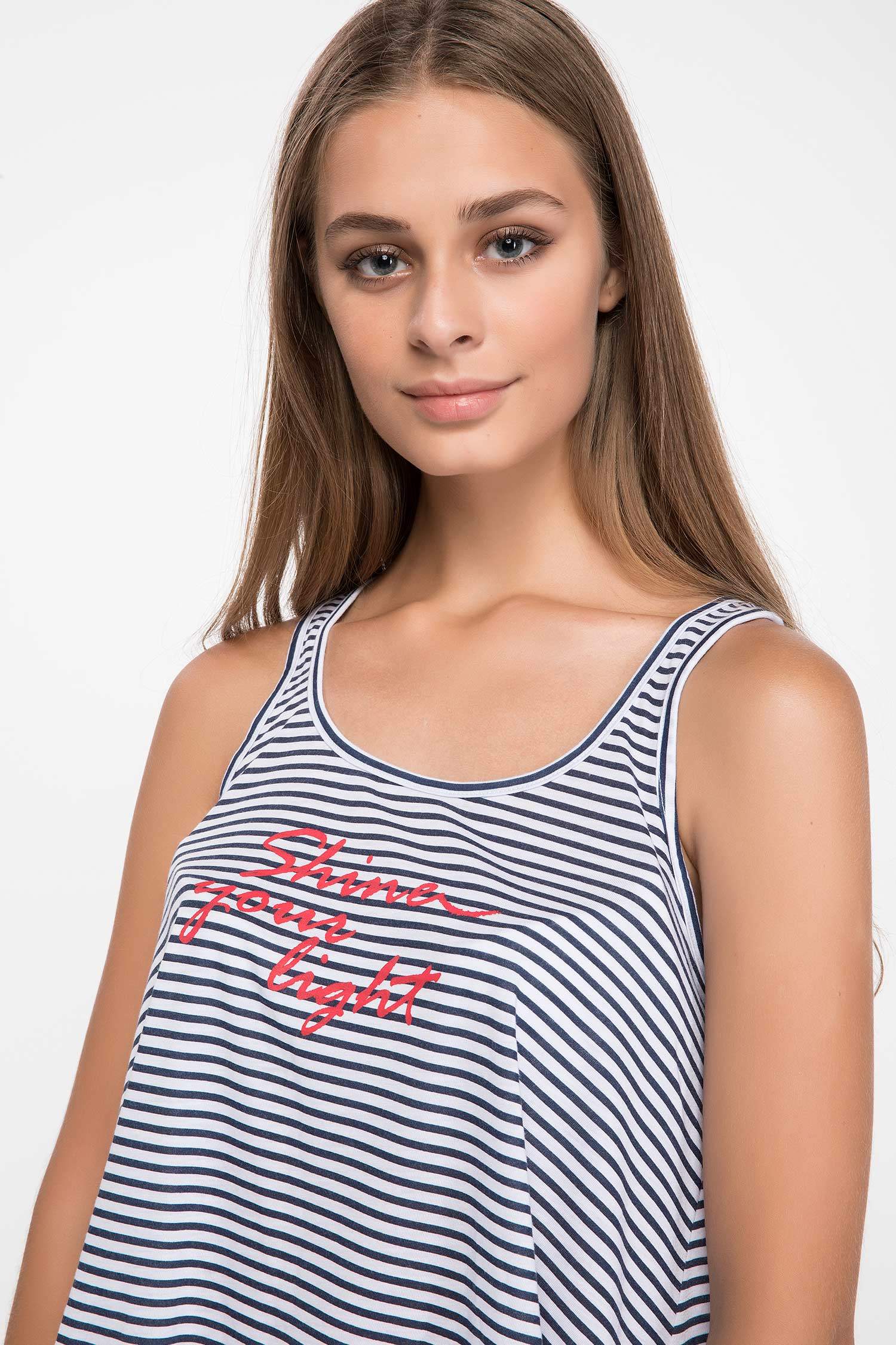 Defacto Çizgili Sırt Detaylı Atlet. 3