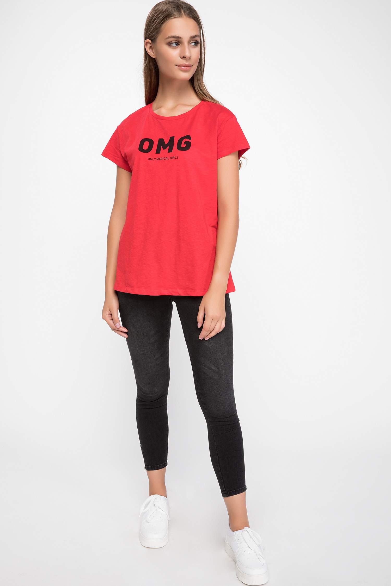 Defacto Slogan Baskılı T-shirt. 2