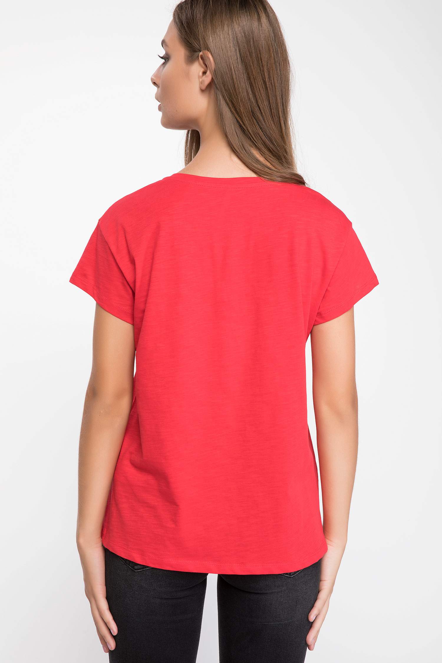 Defacto Slogan Baskılı T-shirt. 4