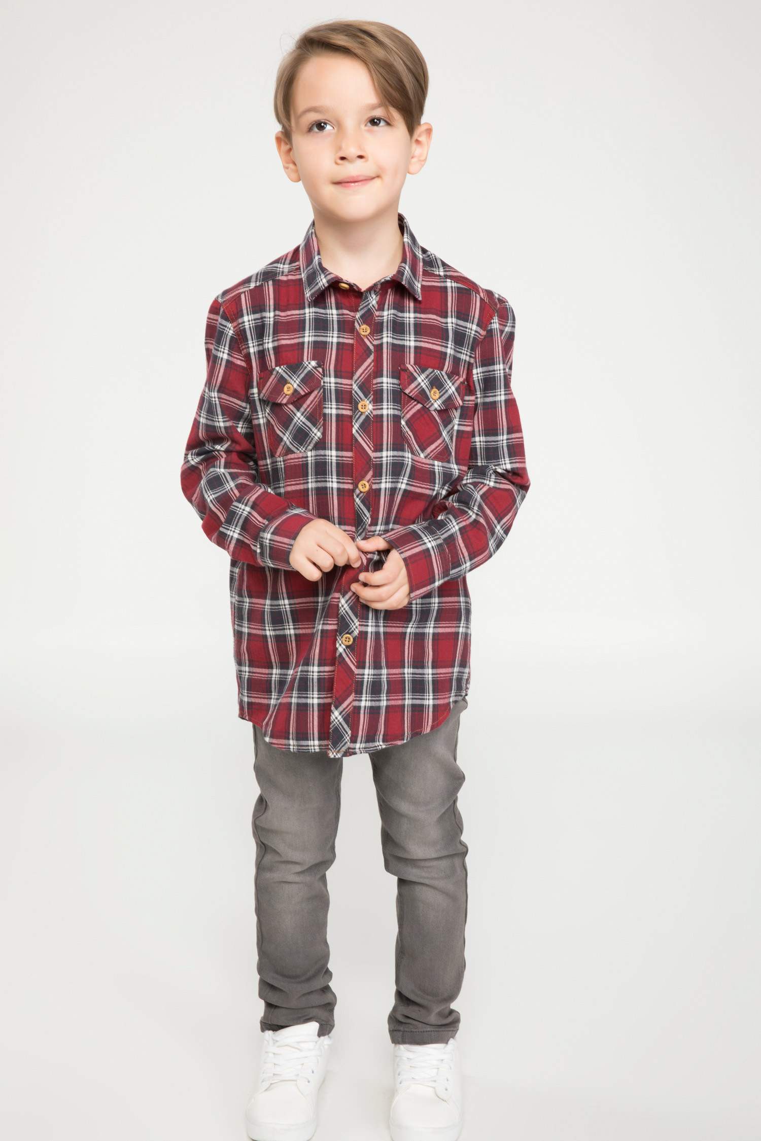 Defacto Çift Cepli Gömlek. 2