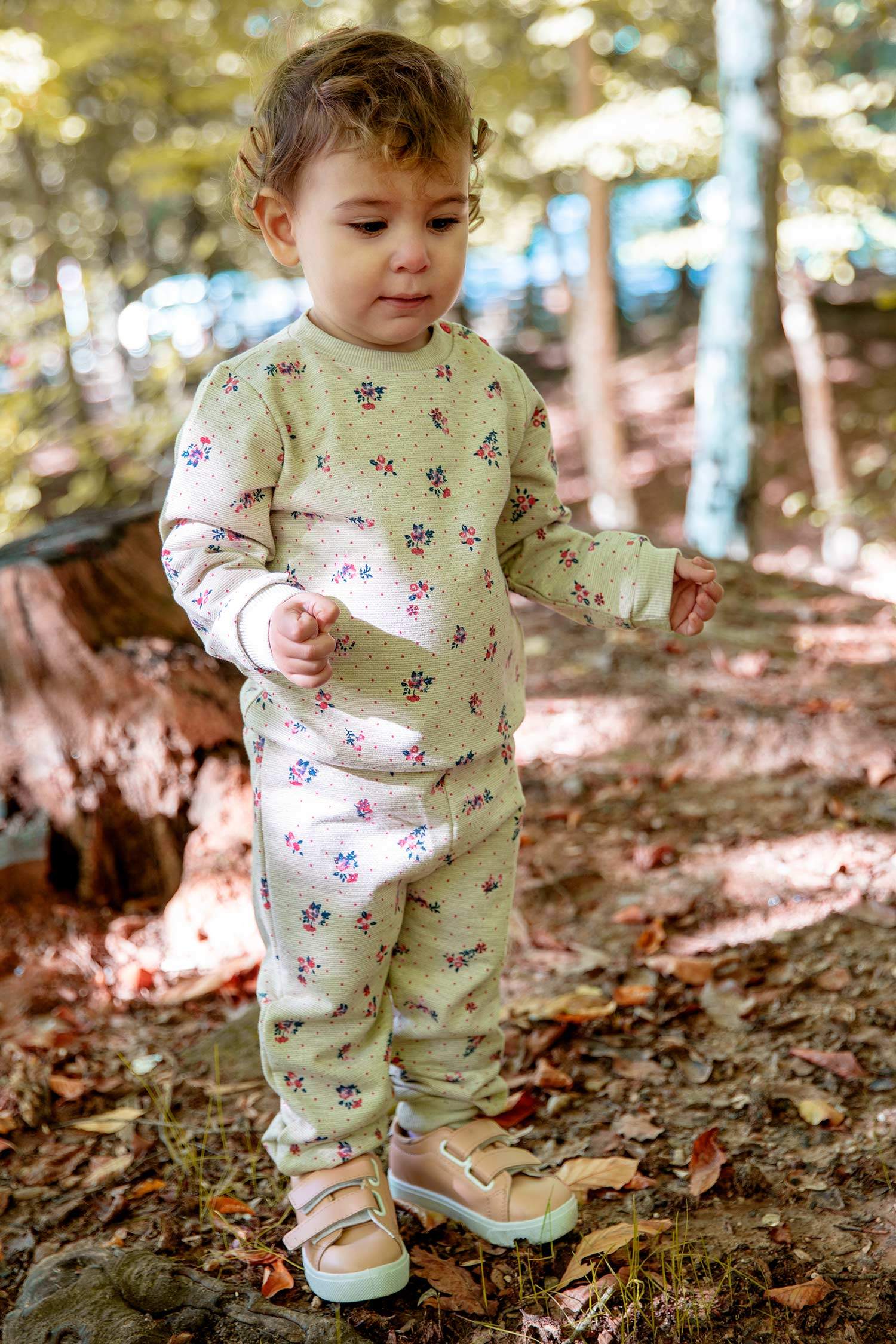 Defacto Kız Bebek Çiçek Baskılı Pantolon. 1