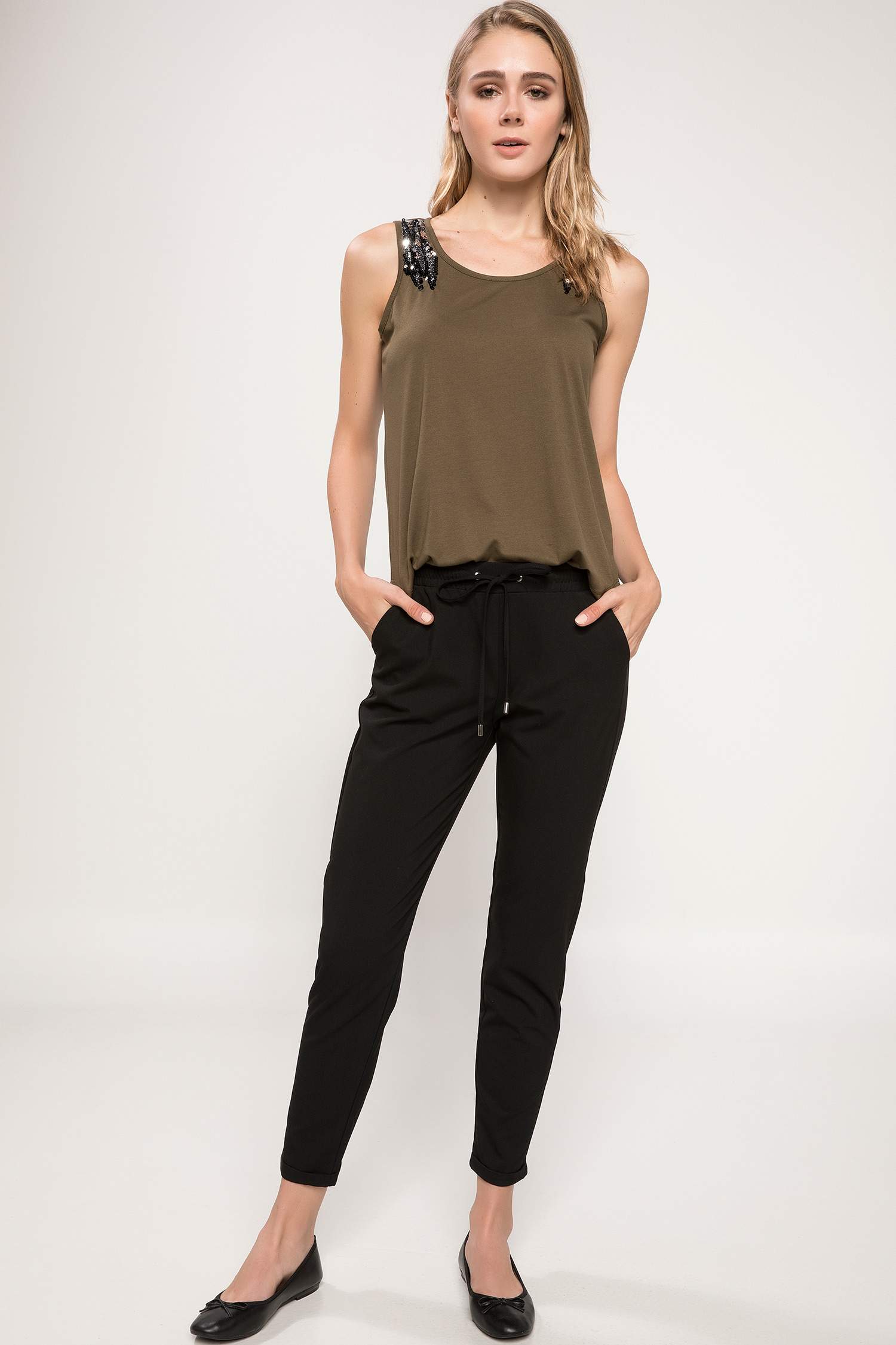 Defacto Payet Omuz Detaylı Atlet. 2