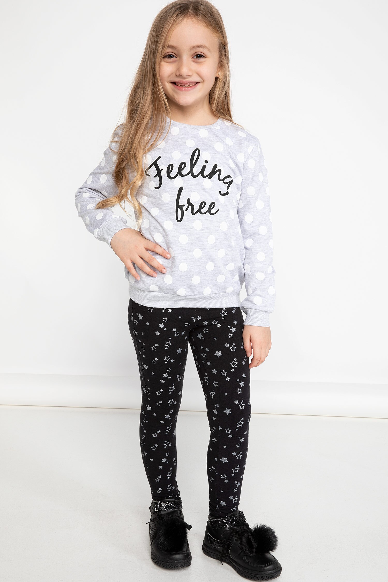 Defacto Elastik Belli Yıldız Desenli Slim Fit Pantolon. 1