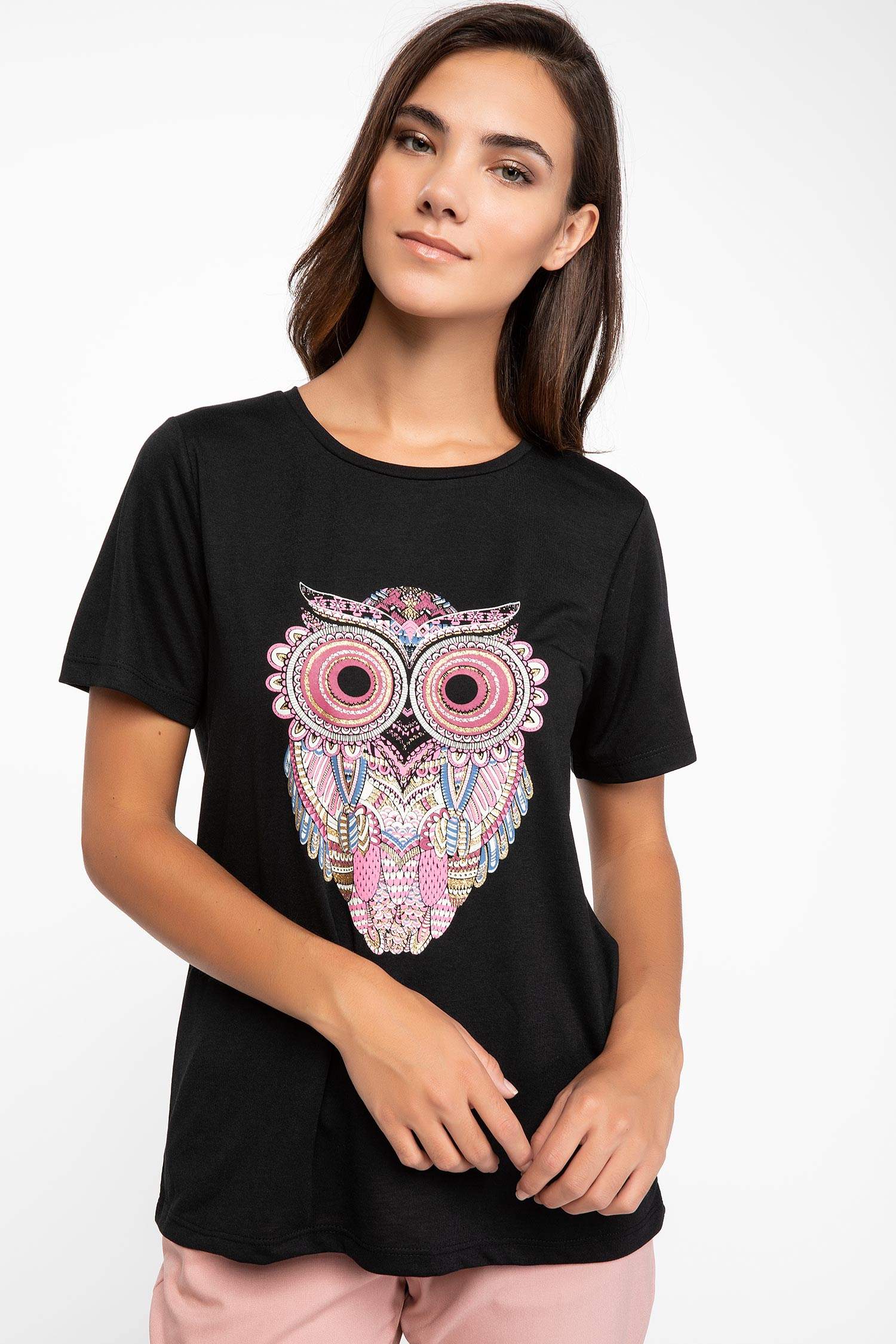 Defacto Baskılı T-shirt. 1