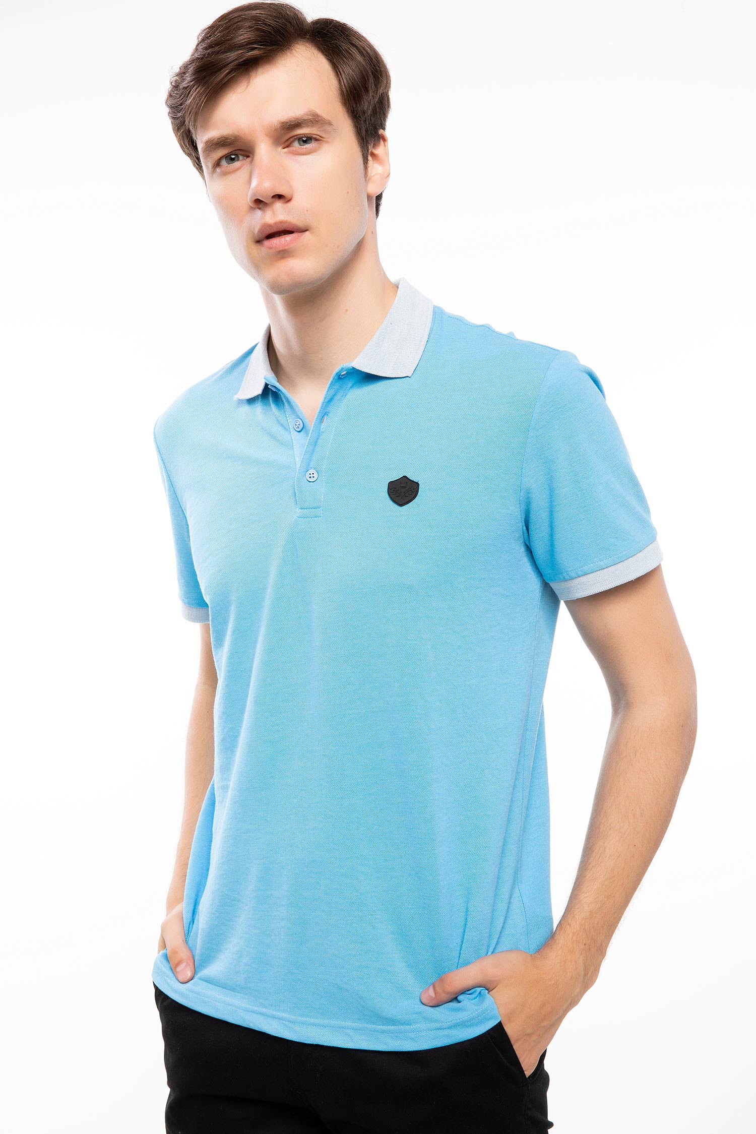 Defacto Yaka Detaylı Slim Fit Polo T-shirt. 1