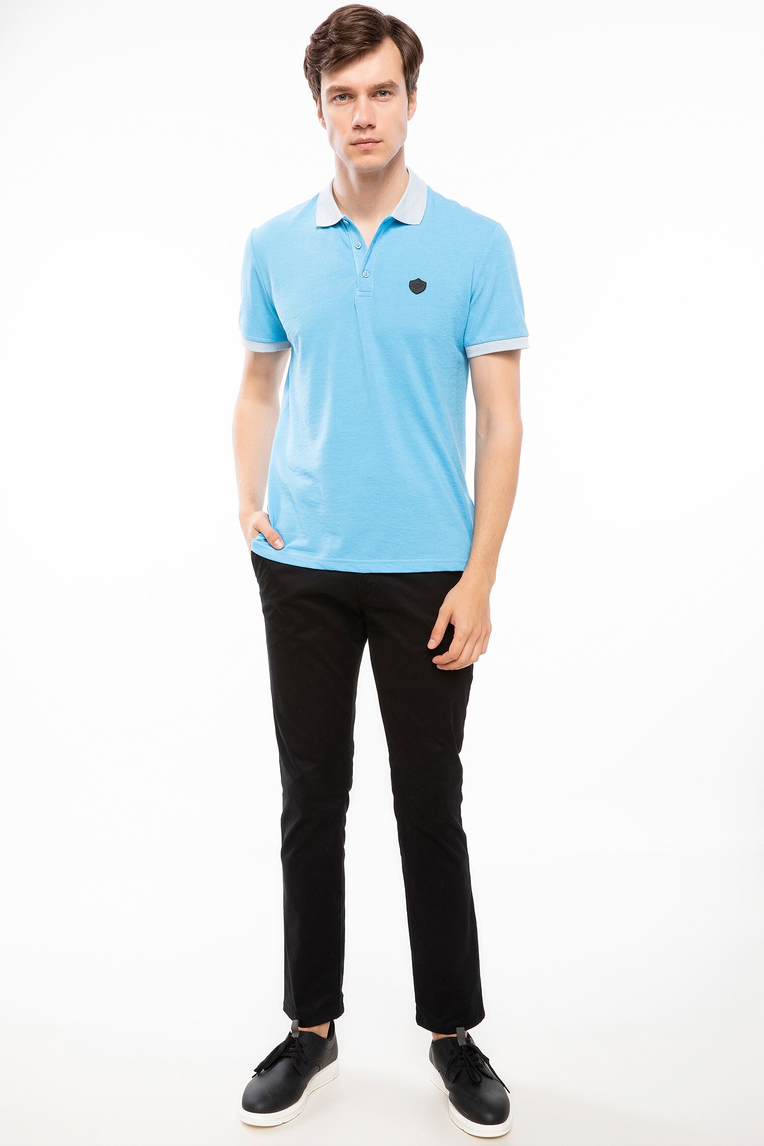 Defacto Yaka Detaylı Slim Fit Polo T-shirt. 2