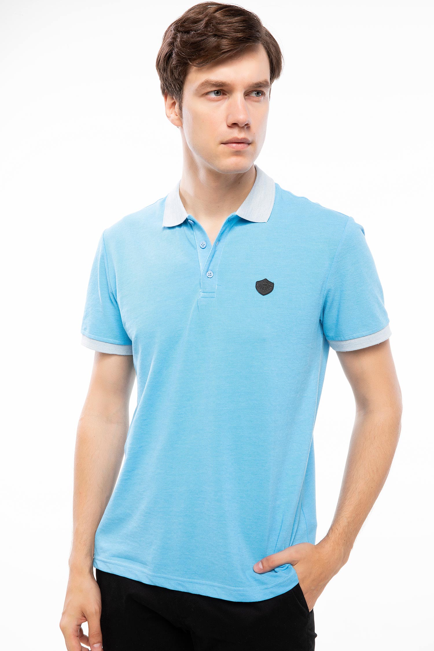 Defacto Yaka Detaylı Slim Fit Polo T-shirt. 4
