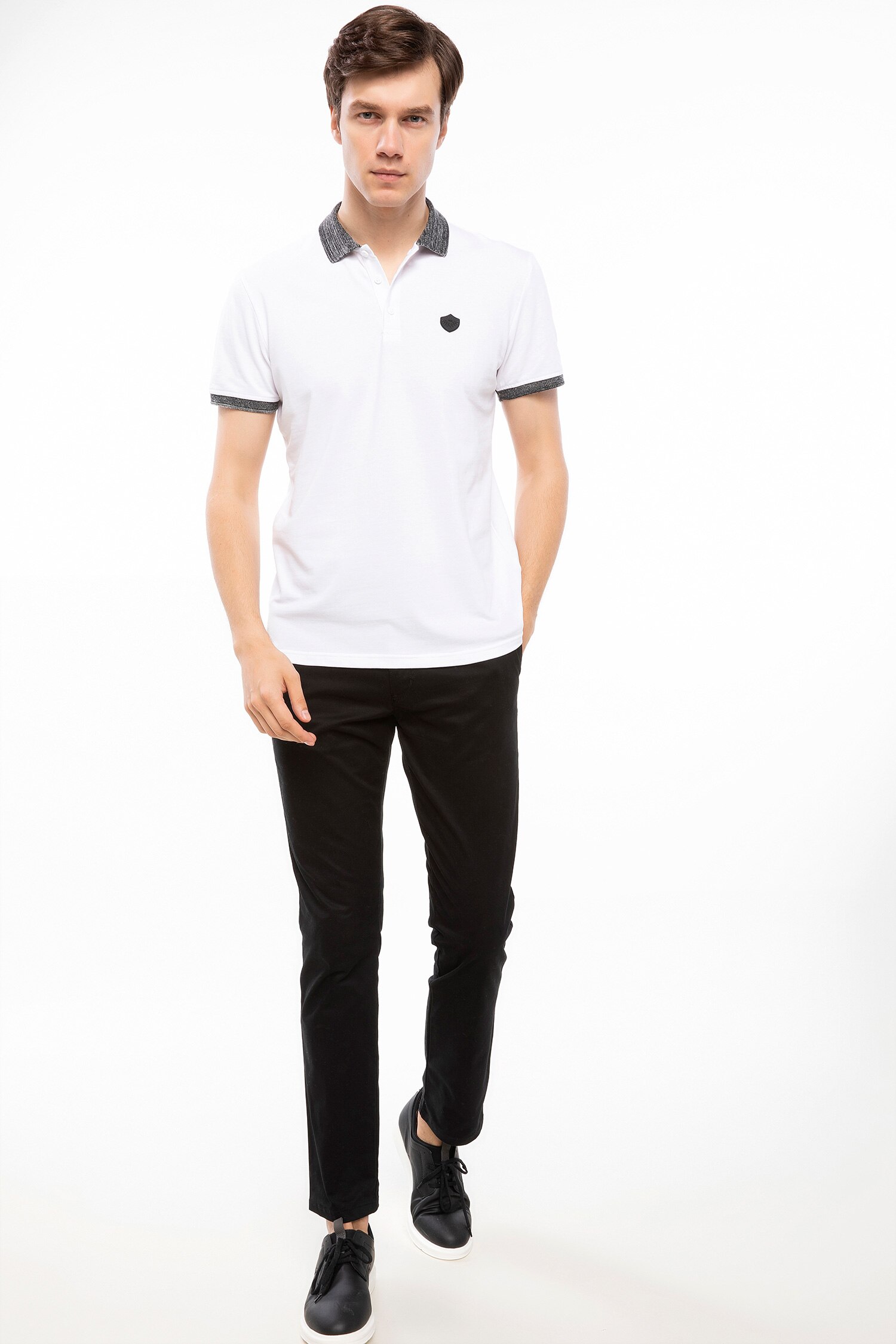 Defacto Yaka Detaylı Slim Fit Polo T-shirt. 2