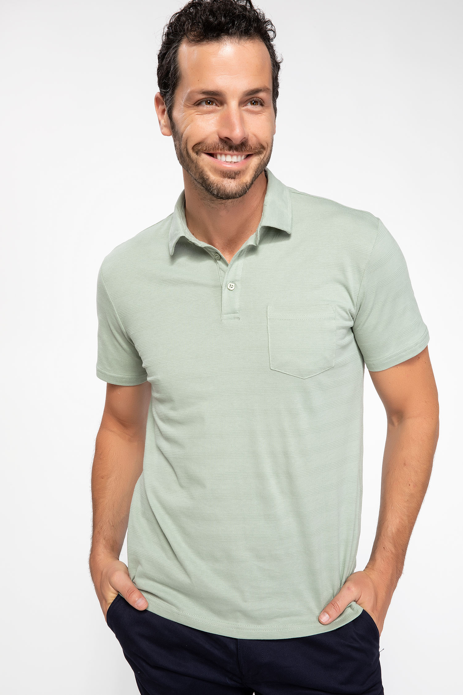 Defacto Trend Slim Fit Polo T-shirt. 1